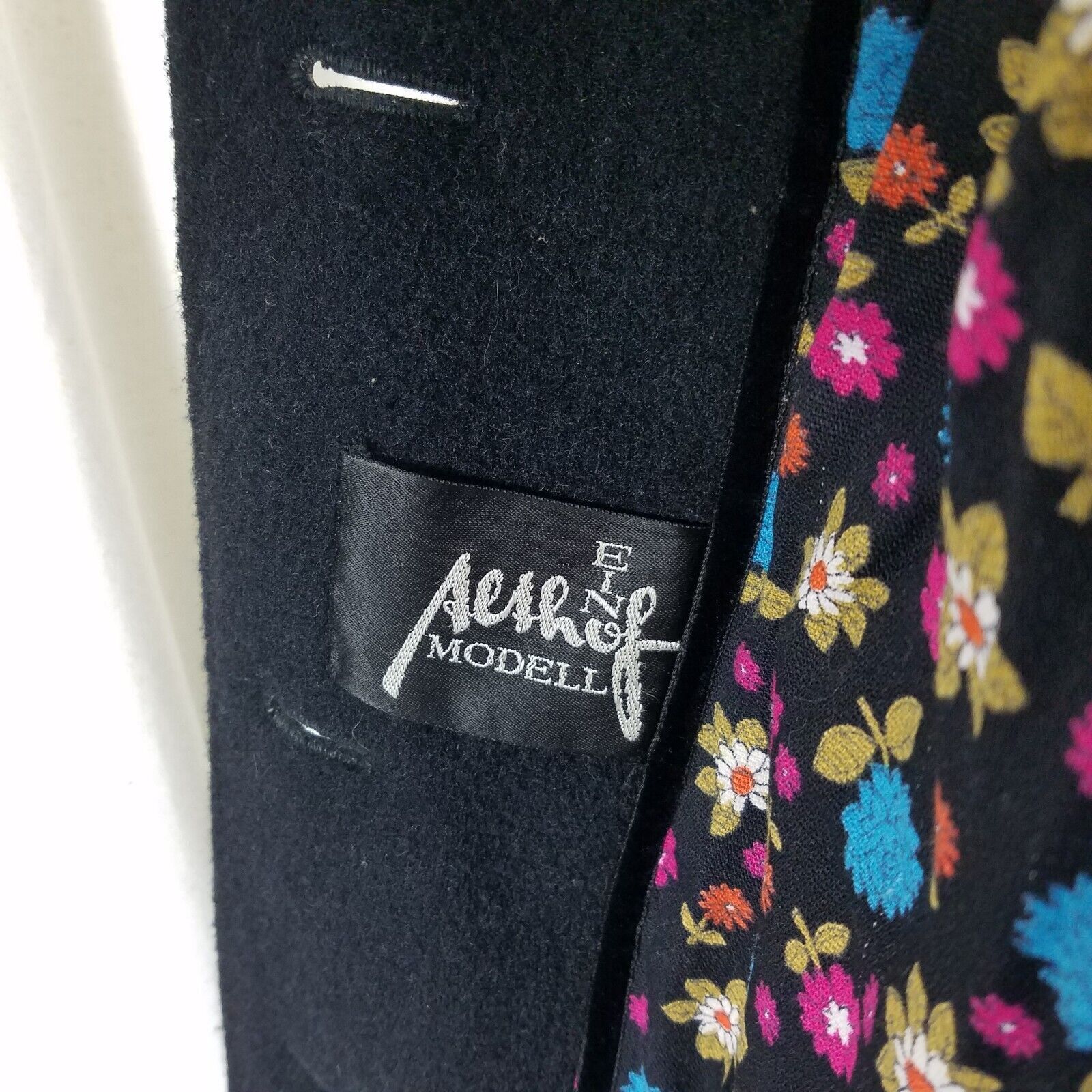 Vintage Ein Althof Modell Wool Maxi Peacoat Womens L Velvet Trim Size L / US 10 / IT 46 - 9 Thumbnail