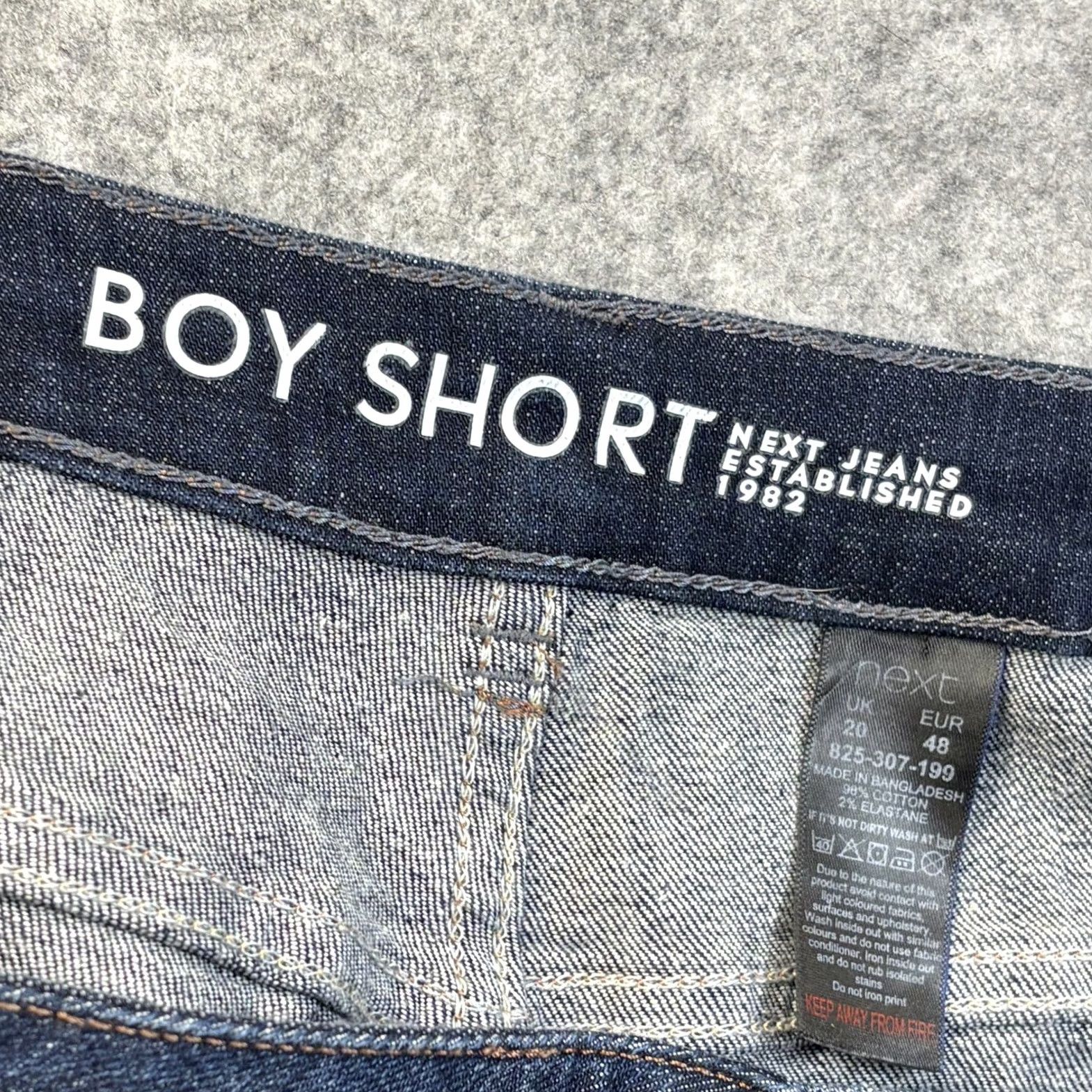 NEXT NEXT Boy Shorts Denim UK20 Blue Zip Fly Distressed Pockets Womens Size 42" / US 20 - 7 Thumbnail