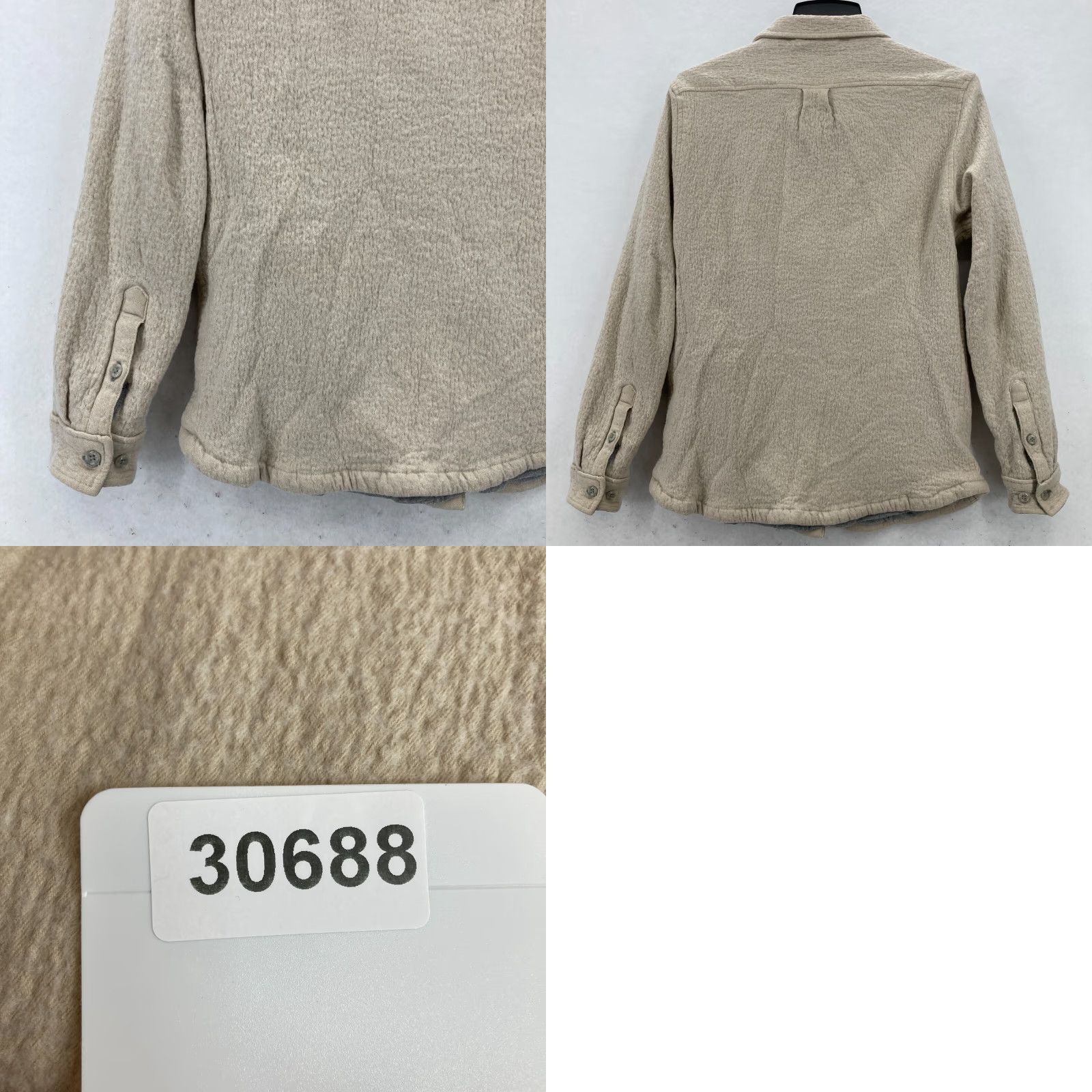 Carbon2Cobalt Carbon 2 Cobalt Shirt Jacket Shacket Mens Medium Beige Wool Button Up Lined Size US M / EU 48-50 / 2 - 9 Thumbnail