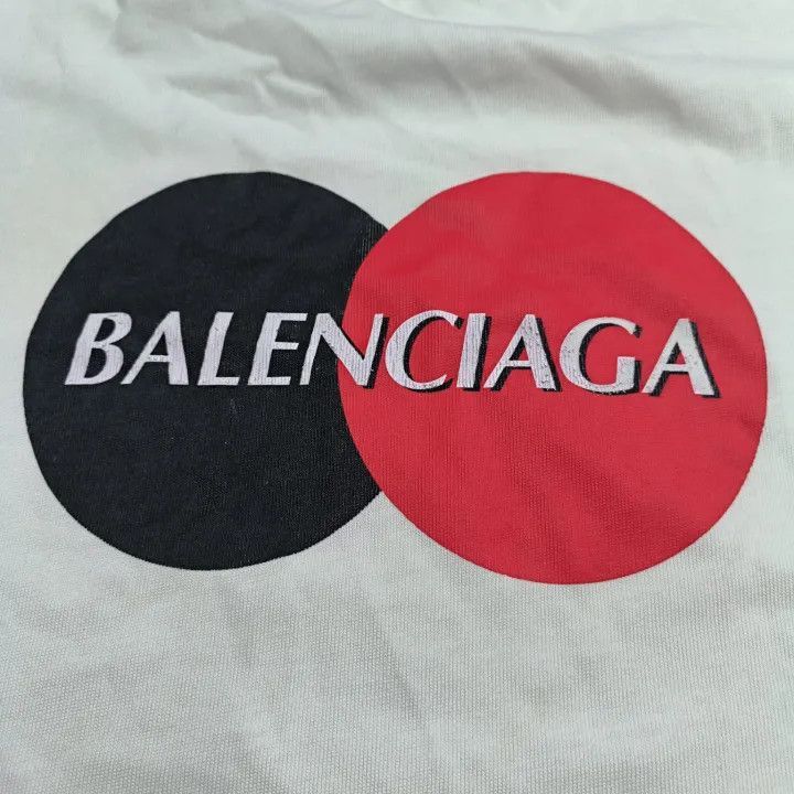 Balenciaga Balenciaga Balenciaga Retro Circle Print Short Sleeve TShi Size US S / EU 44-46 / 1 - 6 Thumbnail