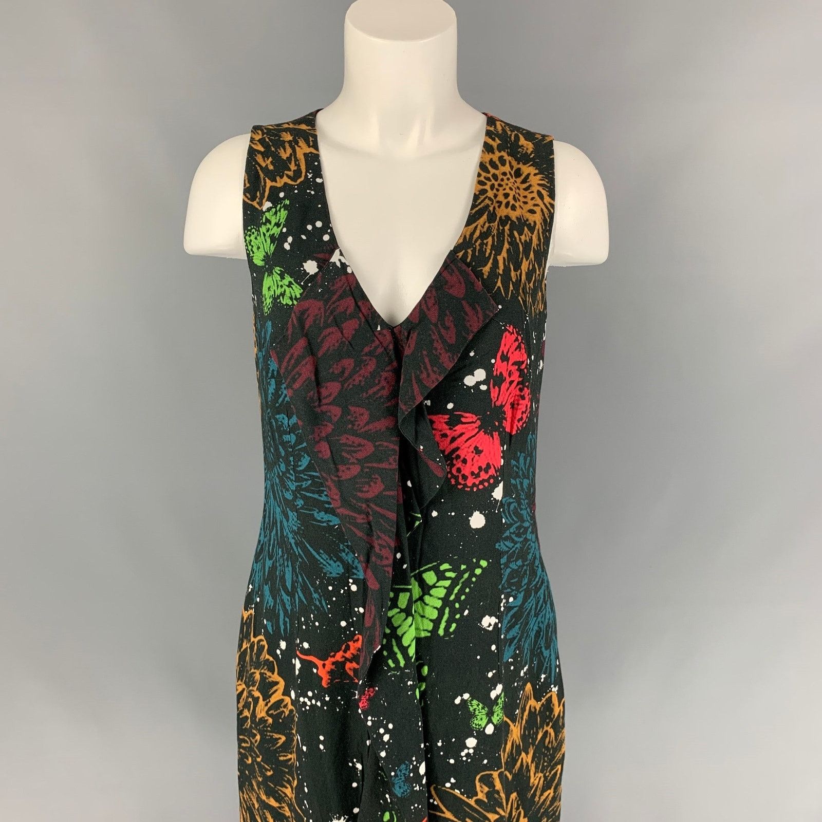 John Richmond JOHN RICHMOND Size 6 Multi-Color Print Viscose Shift Dress Size M / US 6-8 / IT 42-44 - 2 Thumbnail