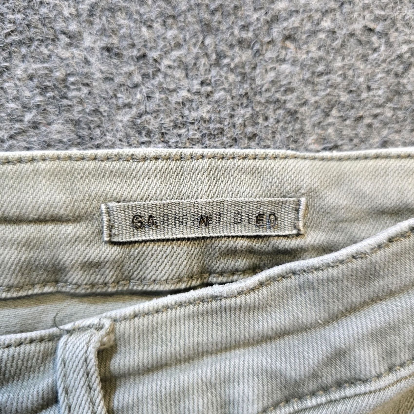Vintage Judy Blue Jeans Womens 29 Green Wide Leg Raw Hem Garment Dyed Stretch Casual Size 29" - 5 Thumbnail
