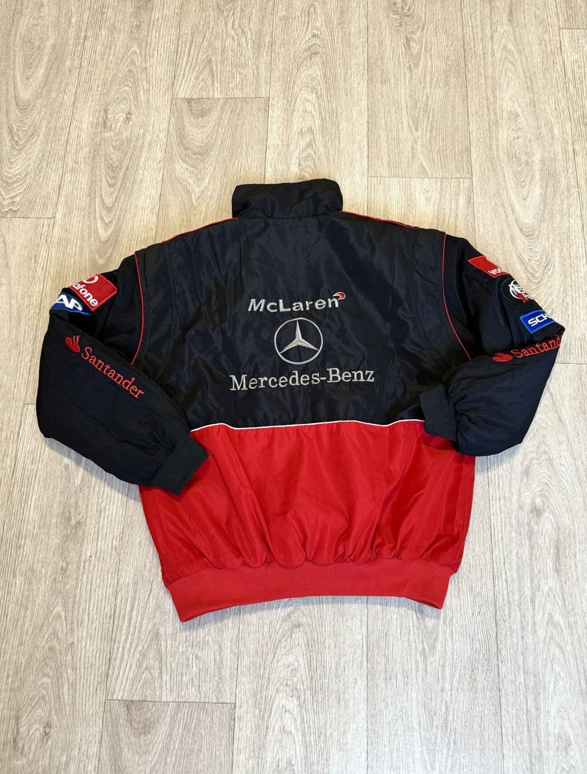 Mercedes-Benz × Vintage 🔷Vintage Mercedes Benz Racing Nylon Bomber Jacket🔷 Size US L / EU 52-54 / 3 - 7 Thumbnail