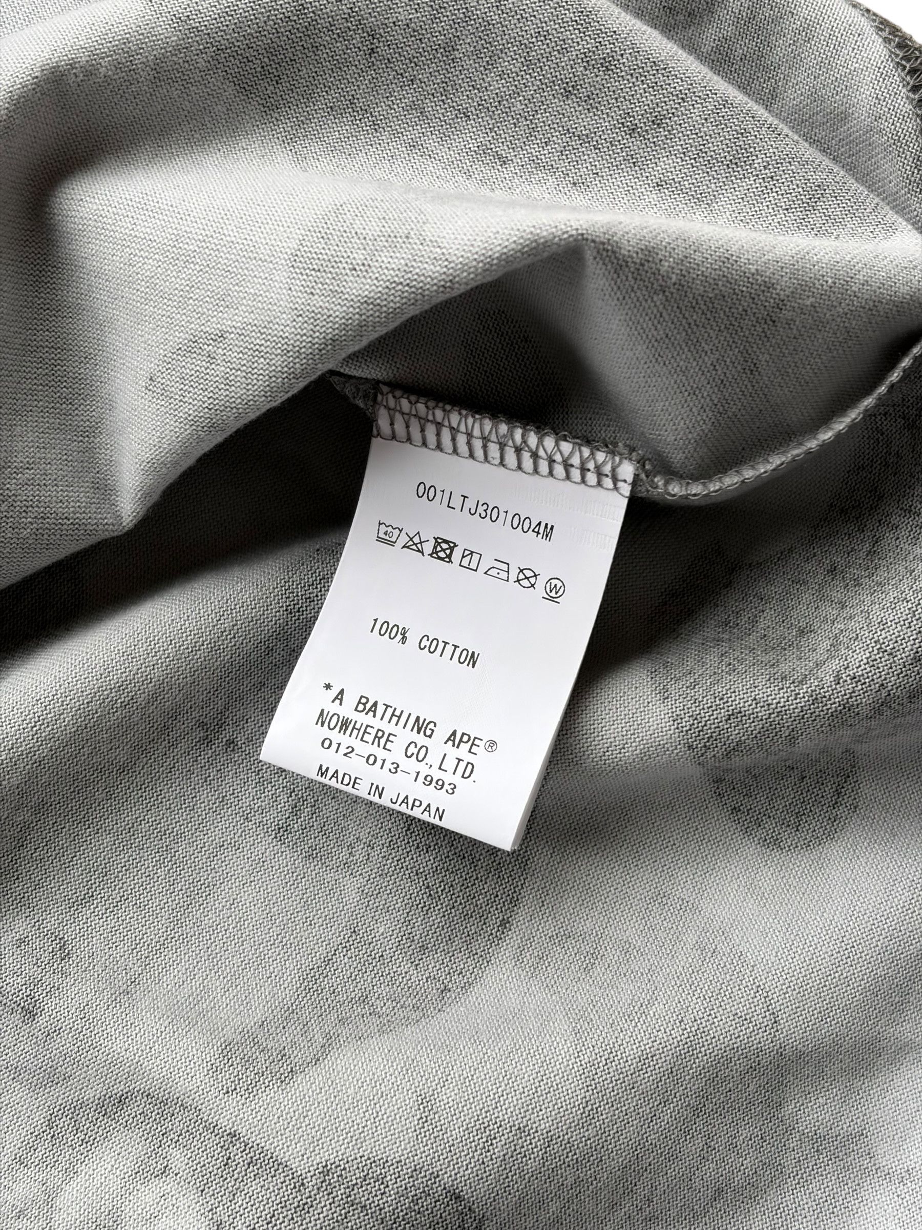Bape Bape Grey Camo Honeycome Space System Longsleeve T-Shirt Size US L / EU 52-54 / 3 - 9 Thumbnail
