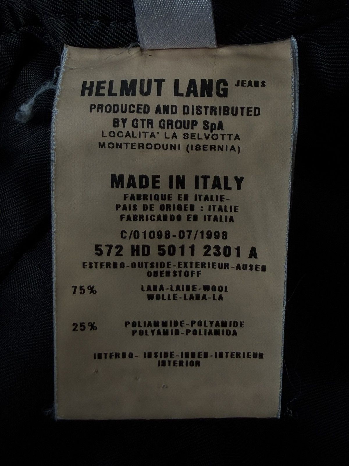 Helmut Lang Helmut Lang 1998 Black Long Wool Coat Size XS / US 0-2 / IT 36-38 - 10 Thumbnail