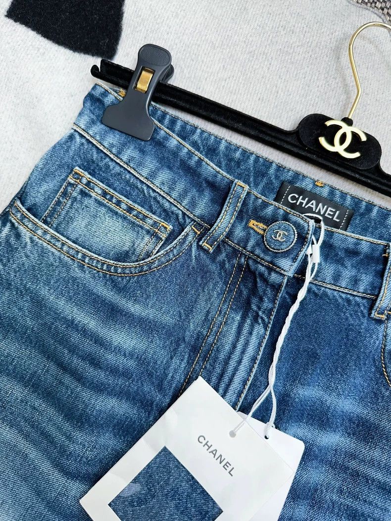 Chanel Chanel 24b Autumn and Winter Love Embroidery Graffiti Blue Size 42" / US 20 - 6 Thumbnail