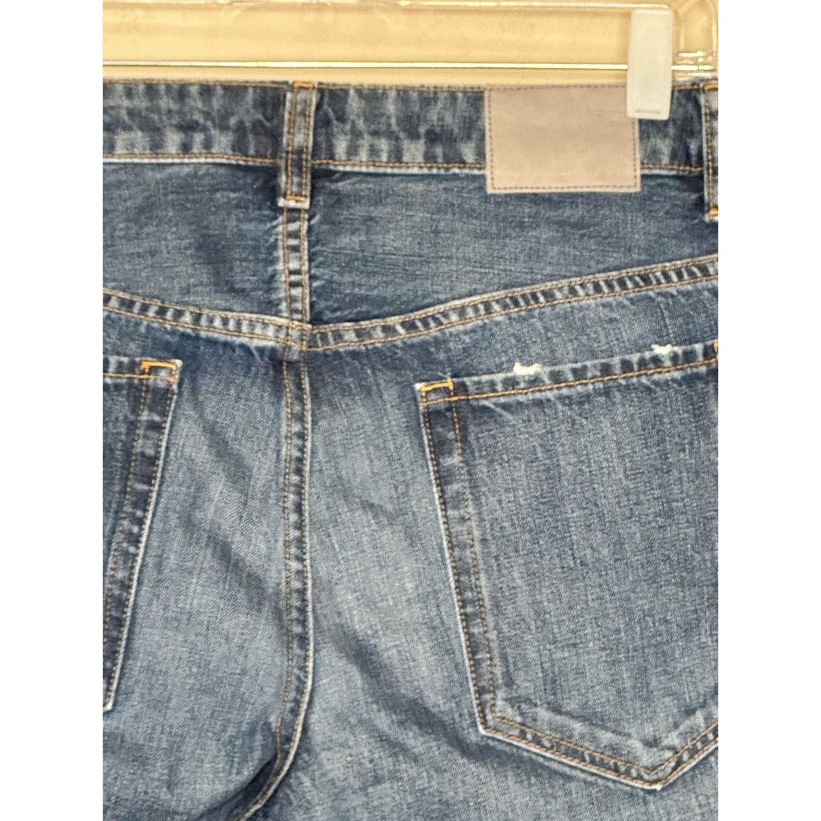 6397 6397 Blue Button Closure Shorty Cropped Baggy Jeans size 27 Size 32" / US 10 / IT 46 - 11 Thumbnail
