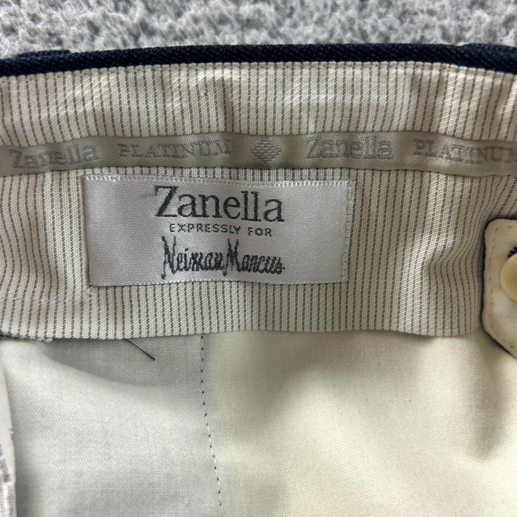 Zanella Zanella Mens Pants Blue Wool Dress Classic Slashes Pockets 36 Regular Size 36 Size US 36 / EU 52 - 3 Thumbnail