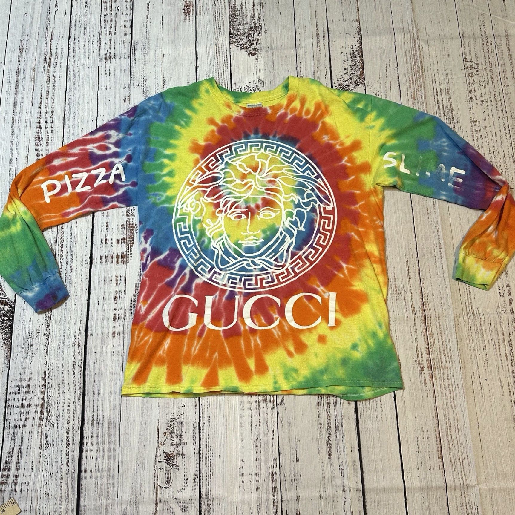 Vintage VINTAGE Pizza Slime Designer Logos Long Sleeve Men's Tee Shirt Large Size US L / EU 52-54 / 3 - 2 Thumbnail