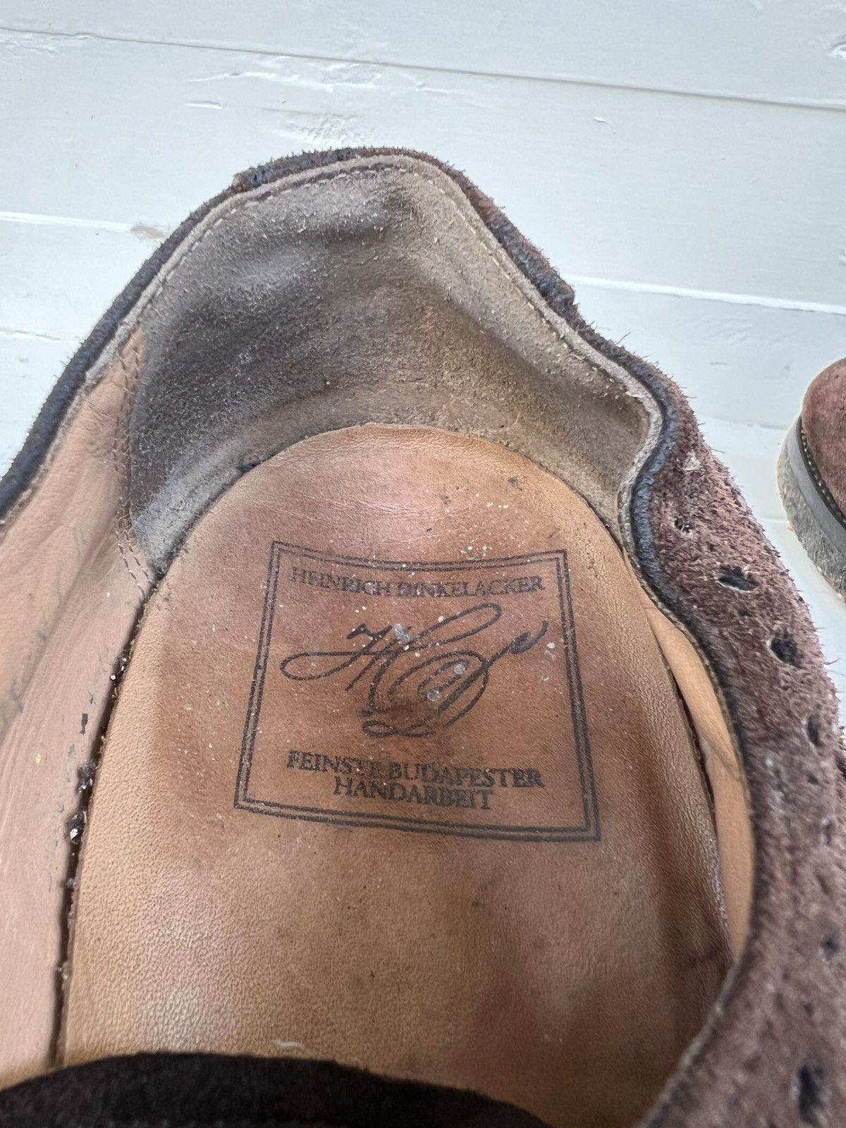 Heinrich Dinkelacker Men's RIO Suede Full-Brogue Heinrich Dinkelacker Dark Brown Size US 11 / EU 44 - 15 Thumbnail