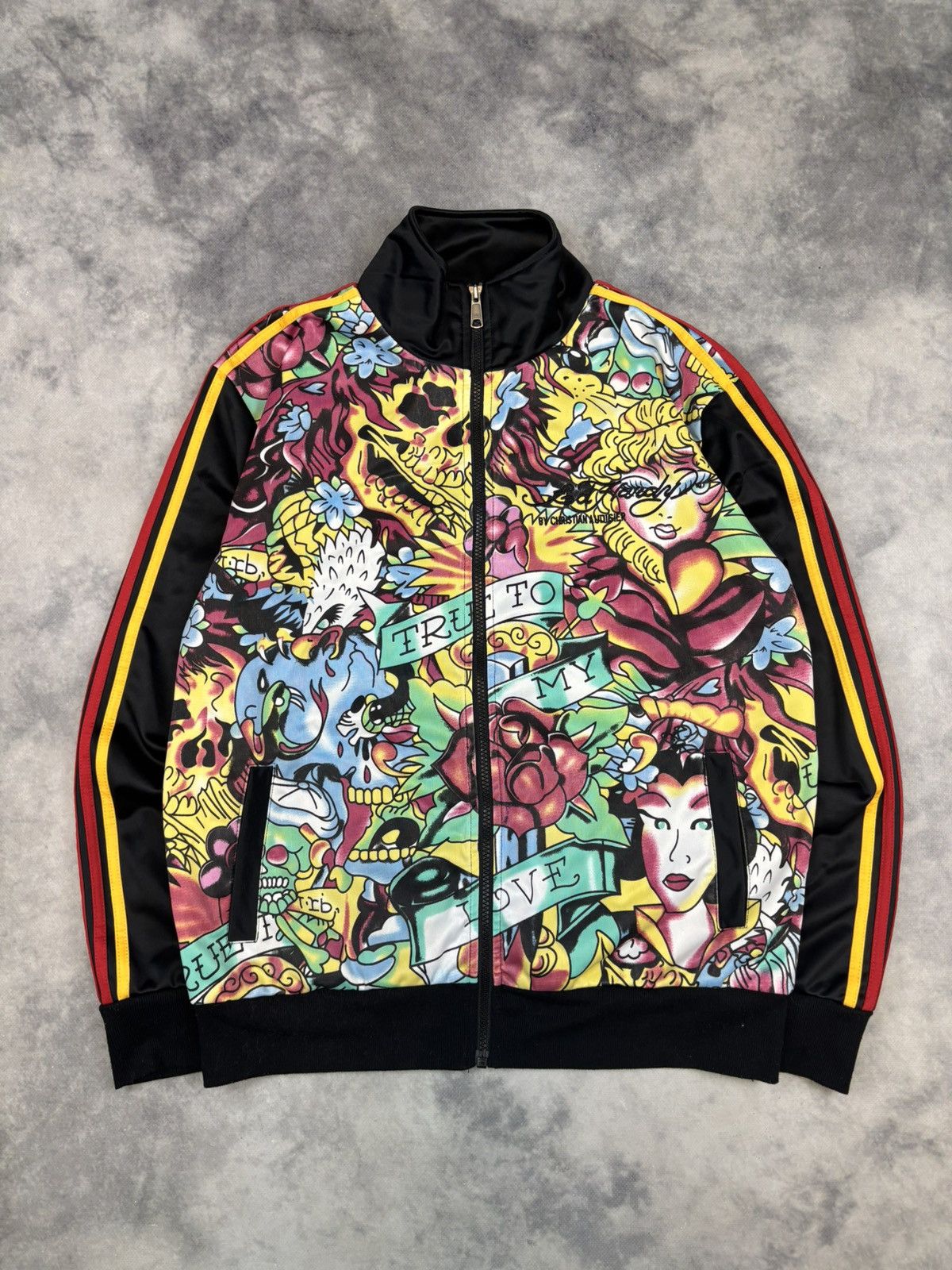 Christian Audigier × Ed Hardy × Vintage Vintage Ed Hardy Zip sweatshirt light jacket y2k big logo Size US L / EU 52-54 / 3 - 1 Thumbnail