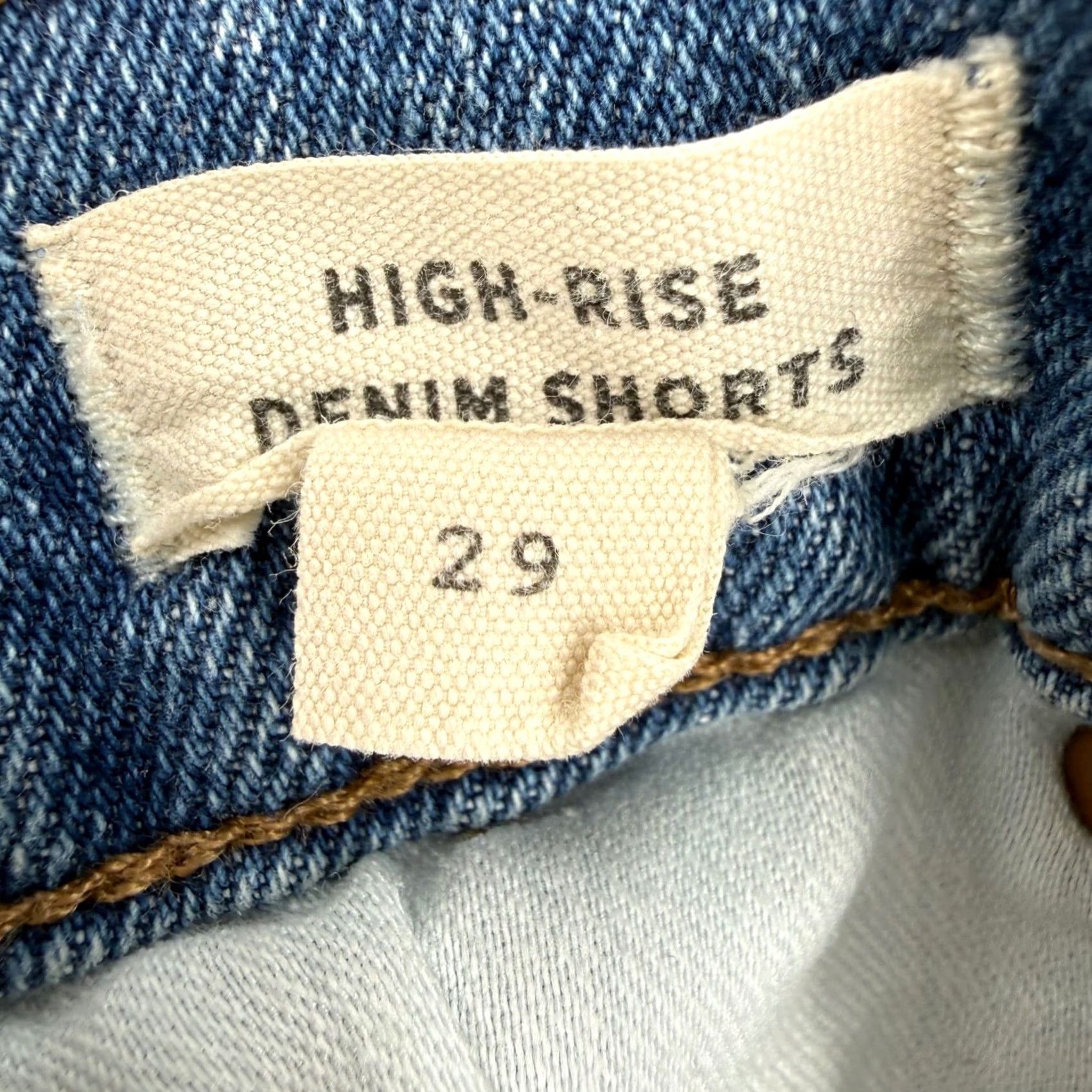 Madewell Madewell High-Rise Denim Shorts Button Fly Raw Hem Medium Wash Women's 29 Size 24" / US 00 / IT 34 - 5 Thumbnail