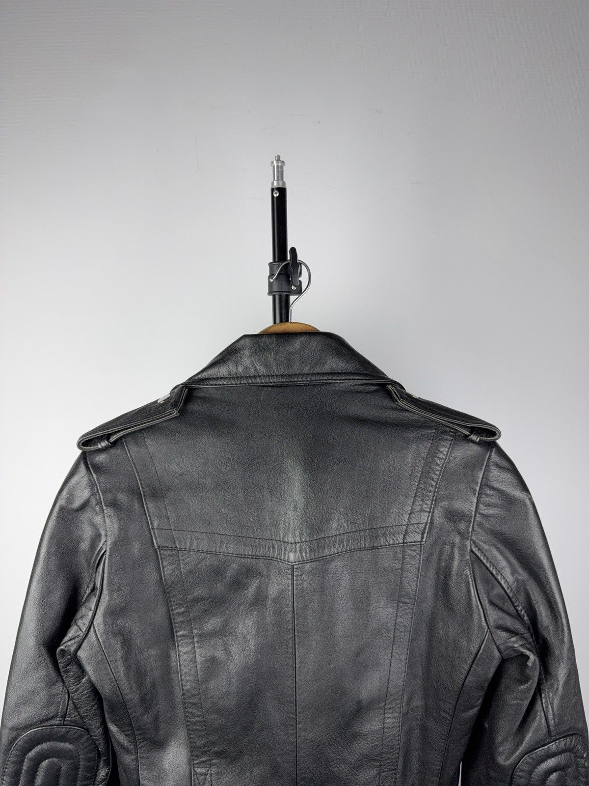Leather Vintage Genuine Leather MOTO Bomber Jacket Rock Punk Rick Size S / US 4 / IT 40 - 14 Thumbnail