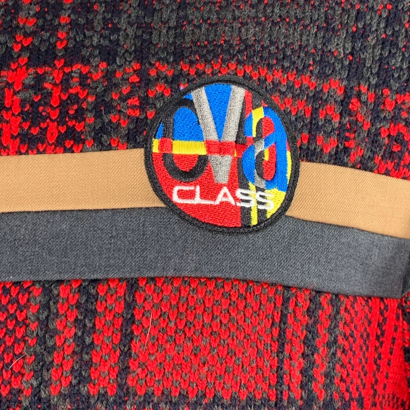 Roberto Cavalli Size XL Black Red Plaid Polyester Blend Sweatshirt Pullover Size US XL / EU 56 / 4 - 2 Thumbnail