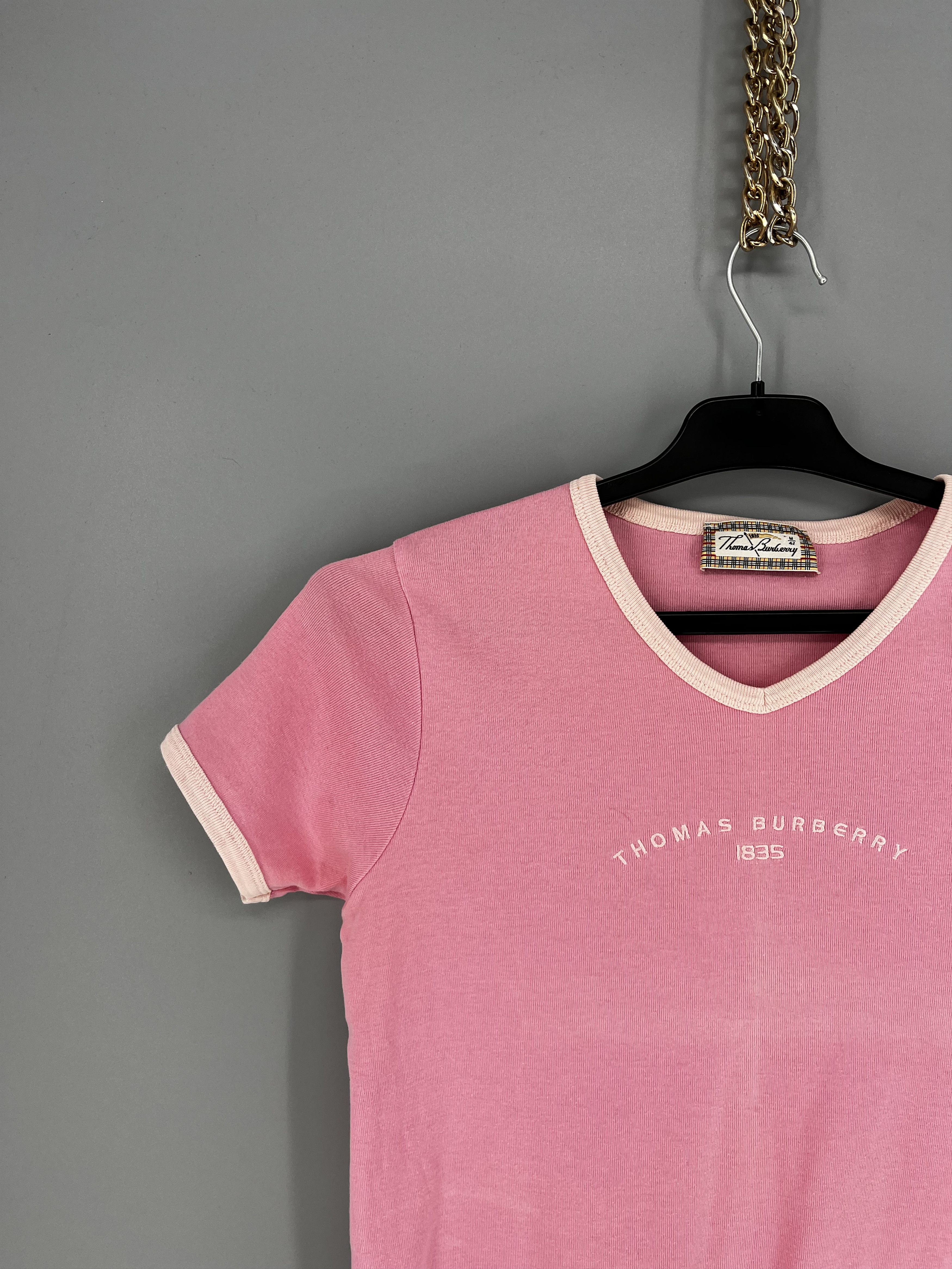 Burberry Vintage Casual Rare Thomas Burberry t-shirt PINK Size M Size M / US 6-8 / IT 42-44 - 4 Thumbnail