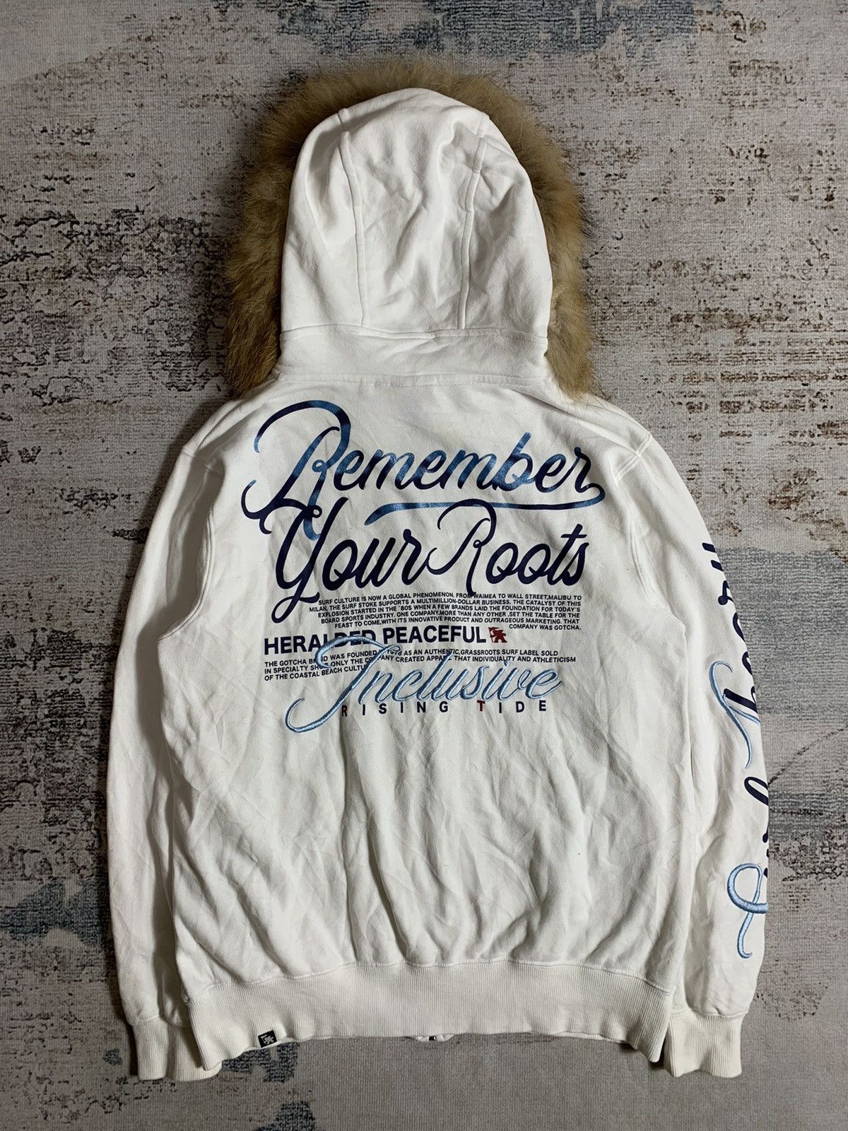 Japanese Brand × Le Grande Bleu (L.G.B.) Faux Fur Zip Hoodie Poem Styled Gocha Size US M / EU 48-50 / 2 - 2 Thumbnail