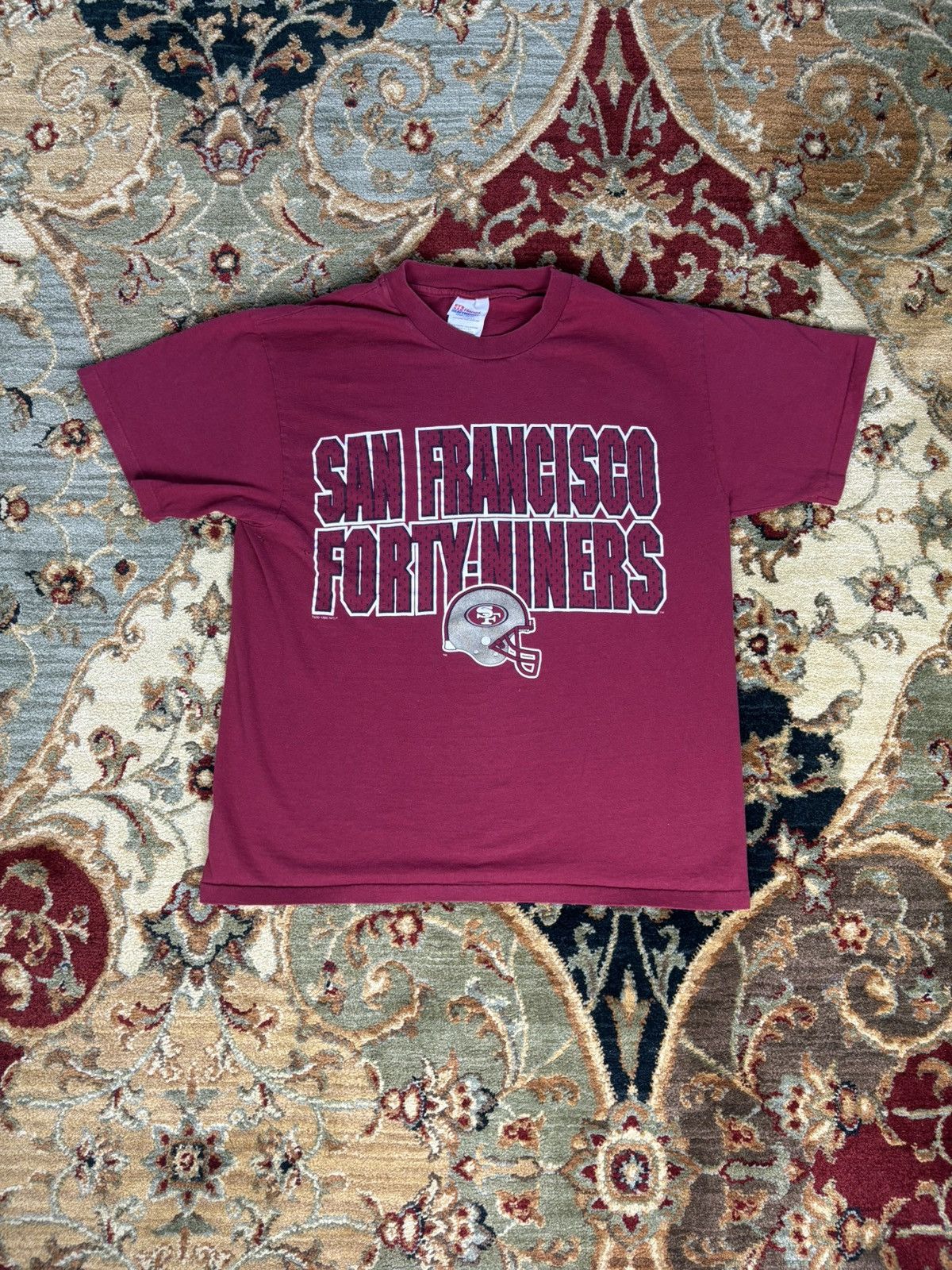 NFL × Vintage Vintage 1996 San Francisco 49rs Hanes Tshirt Size US L / EU 52-54 / 3 - 1 Thumbnail