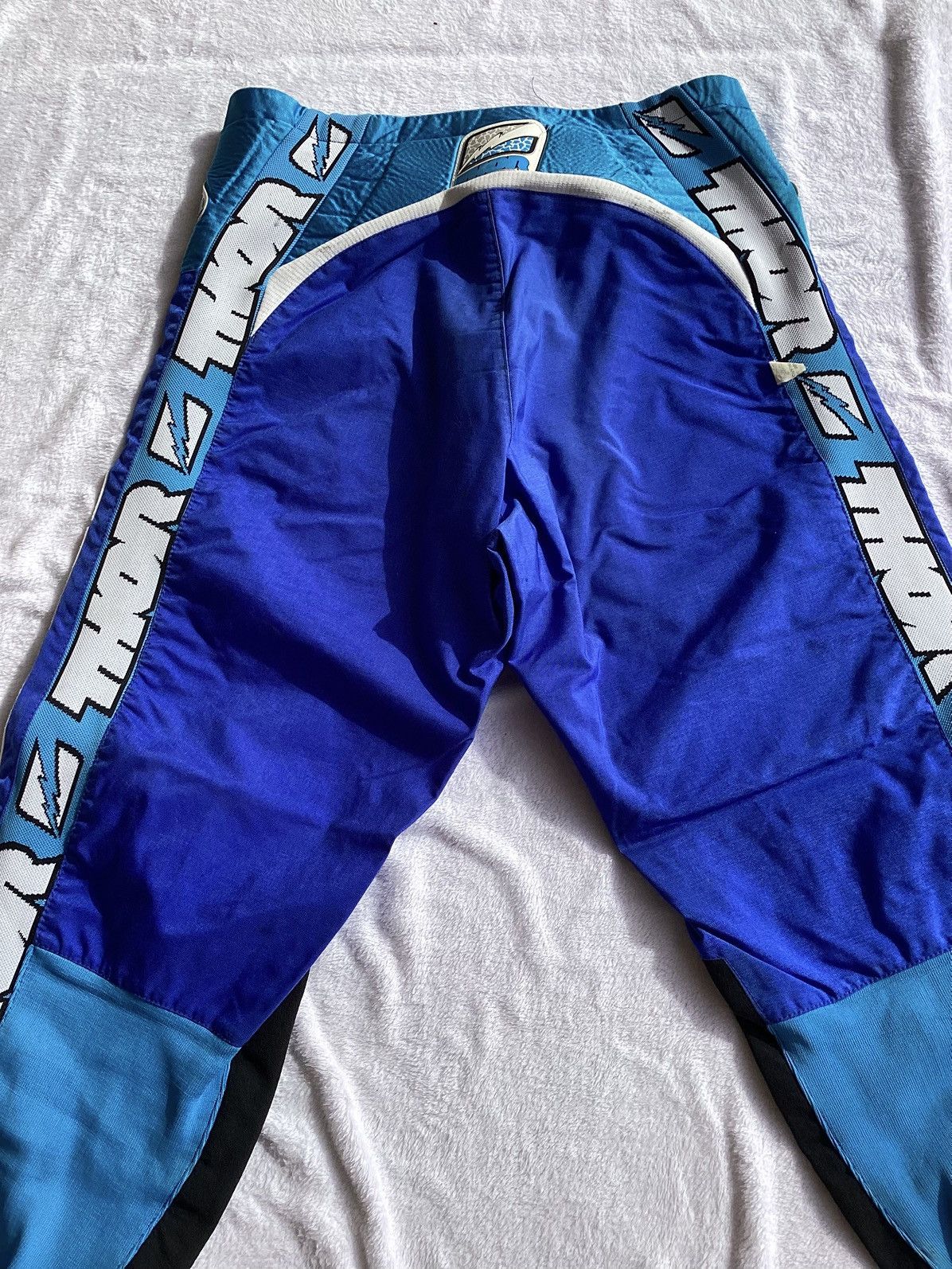 Vintage Vtg 90s Thor racing/riding gear blue logo motorcycle pants Size US 44 / EU 60 - 2 Thumbnail