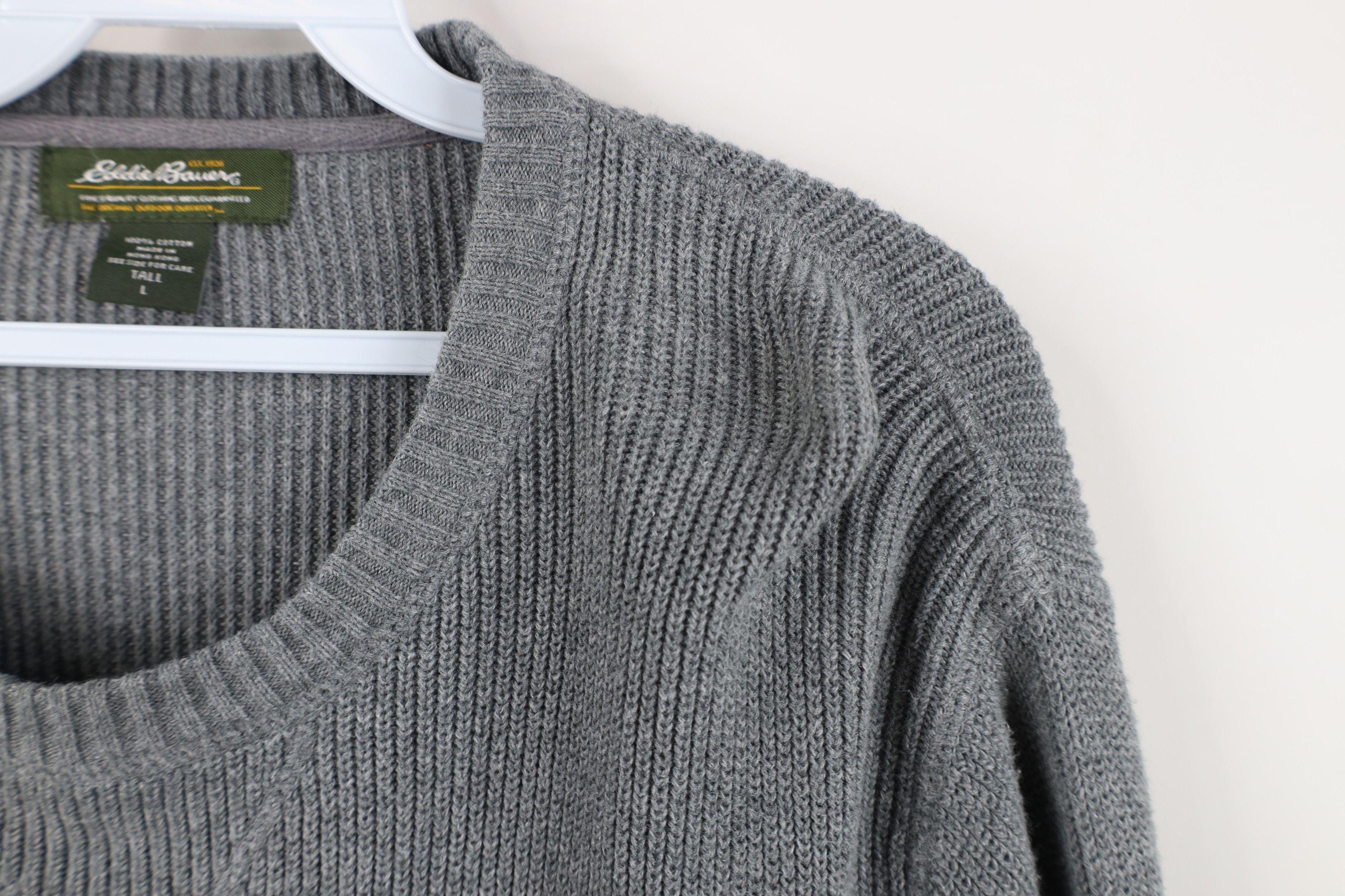 Eddie Bauer Vintage Eddie Bauer Cotton Ribbed Knit Crewneck Sweater Size US L / EU 52-54 / 3 - 4 Thumbnail