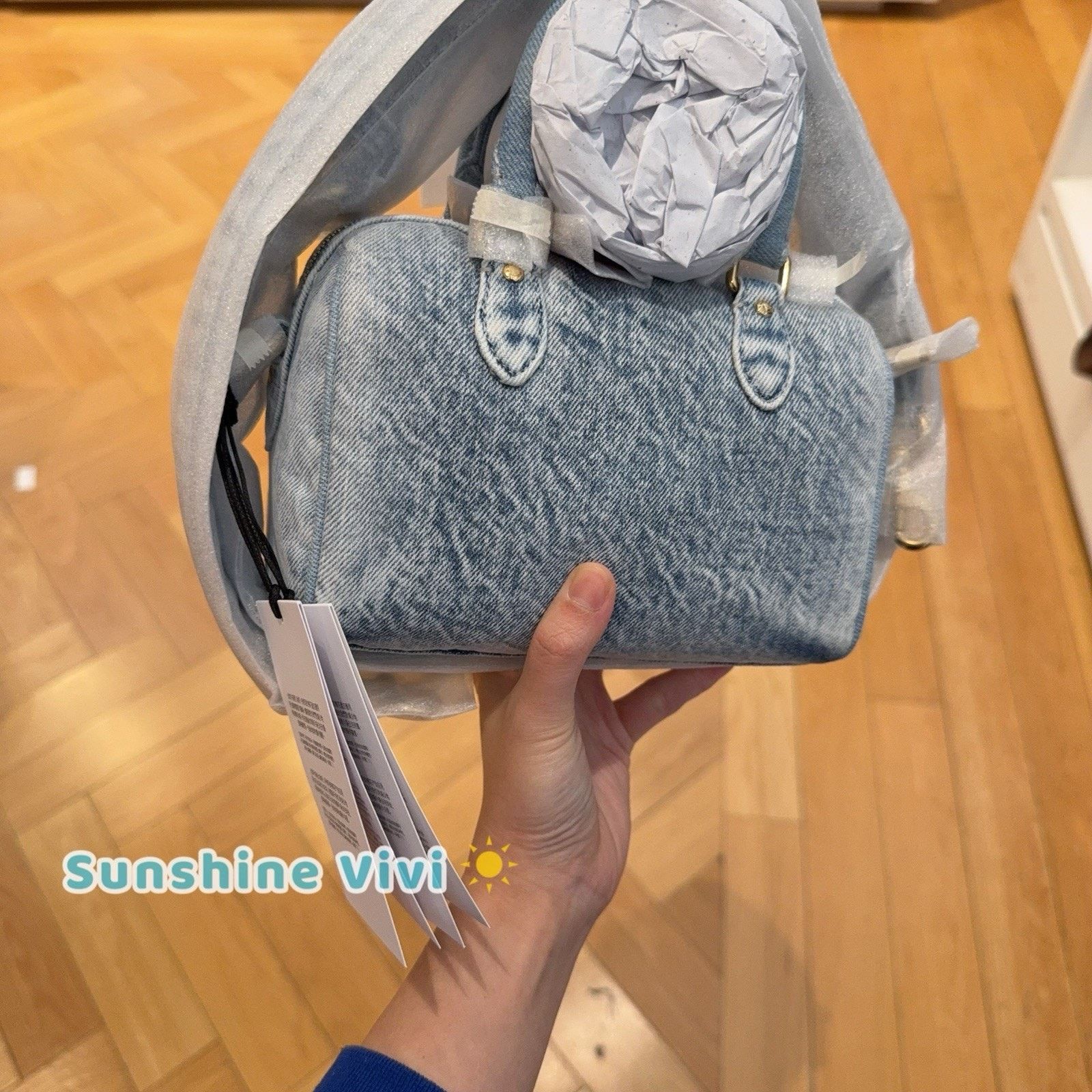 Coach NWT Coach CDY30 Mini Rowan Crossbody Bag Loved Denim Charms Size ONE SIZE - 6 Thumbnail