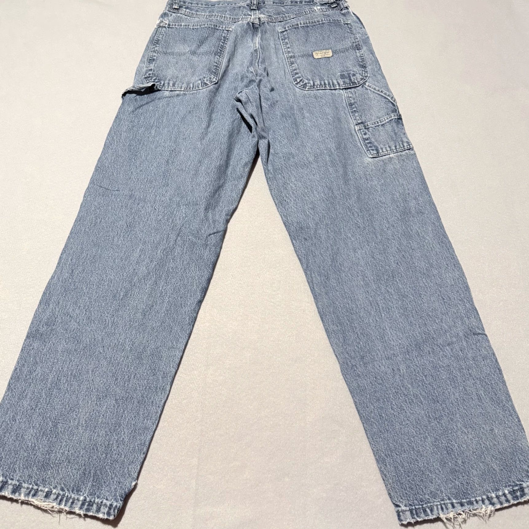 Wrangler Wrangler Jeans Men 32x32 Denim Medium Wash Carpenter Zip Fly Straight Size US 32 / EU 48 - 6 Thumbnail