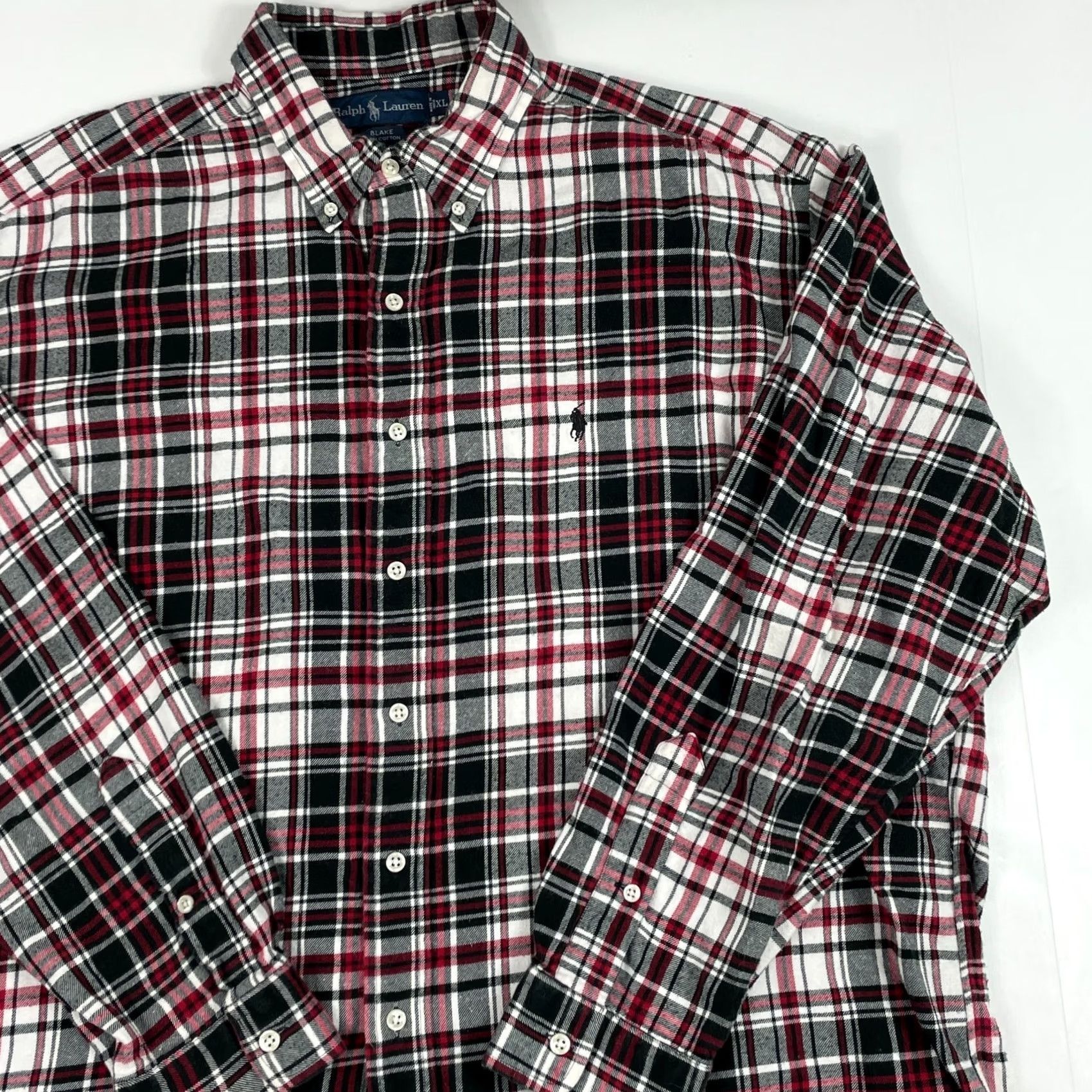 Ralph Lauren Vintage Ralph Lauren Shirt Men Extra Large Black Flannel Long Sleeve Button Down Size US XL / EU 56 / 4 - 3 Thumbnail