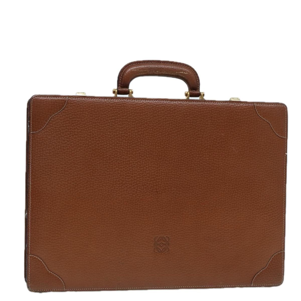 Loewe LOEWE Anagram Attache Case Trunk Leather Brown Gold Size ONE SIZE - 1 Thumbnail