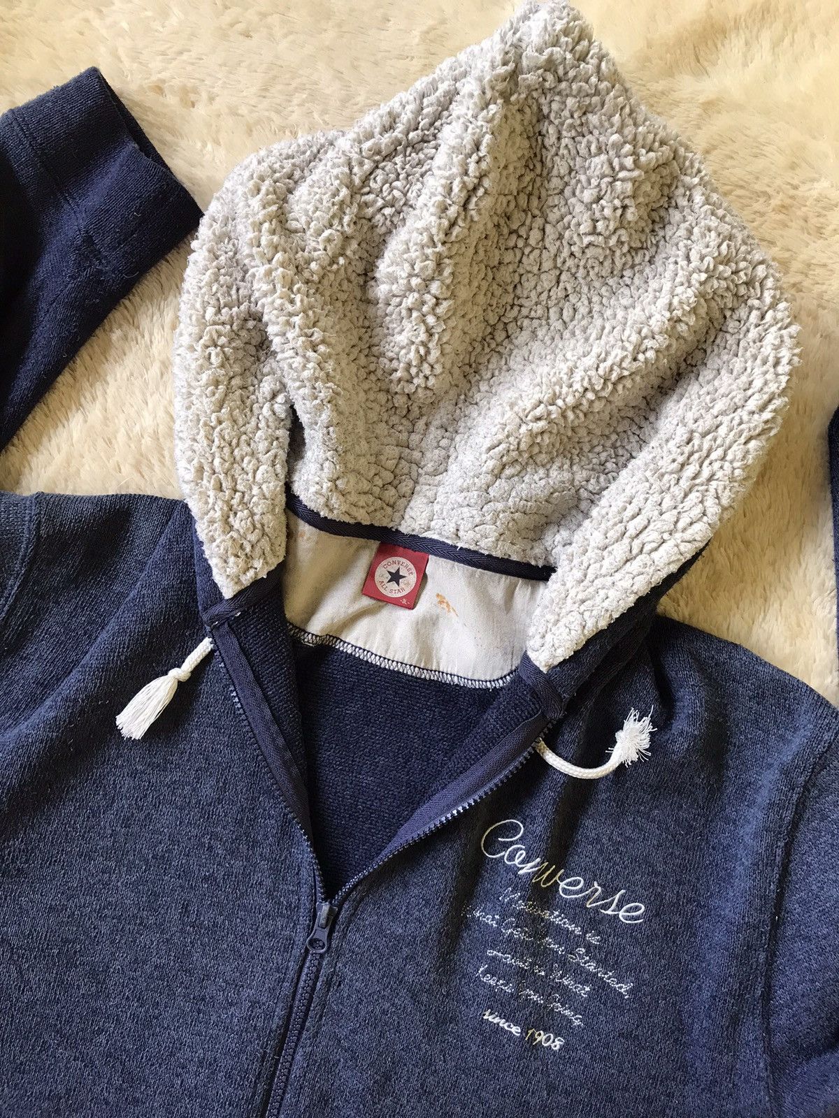 Converse × Vintage Vintage Converse Zipper Hoodie Since 1908 Size US XL / EU 56 / 4 - 4 Thumbnail