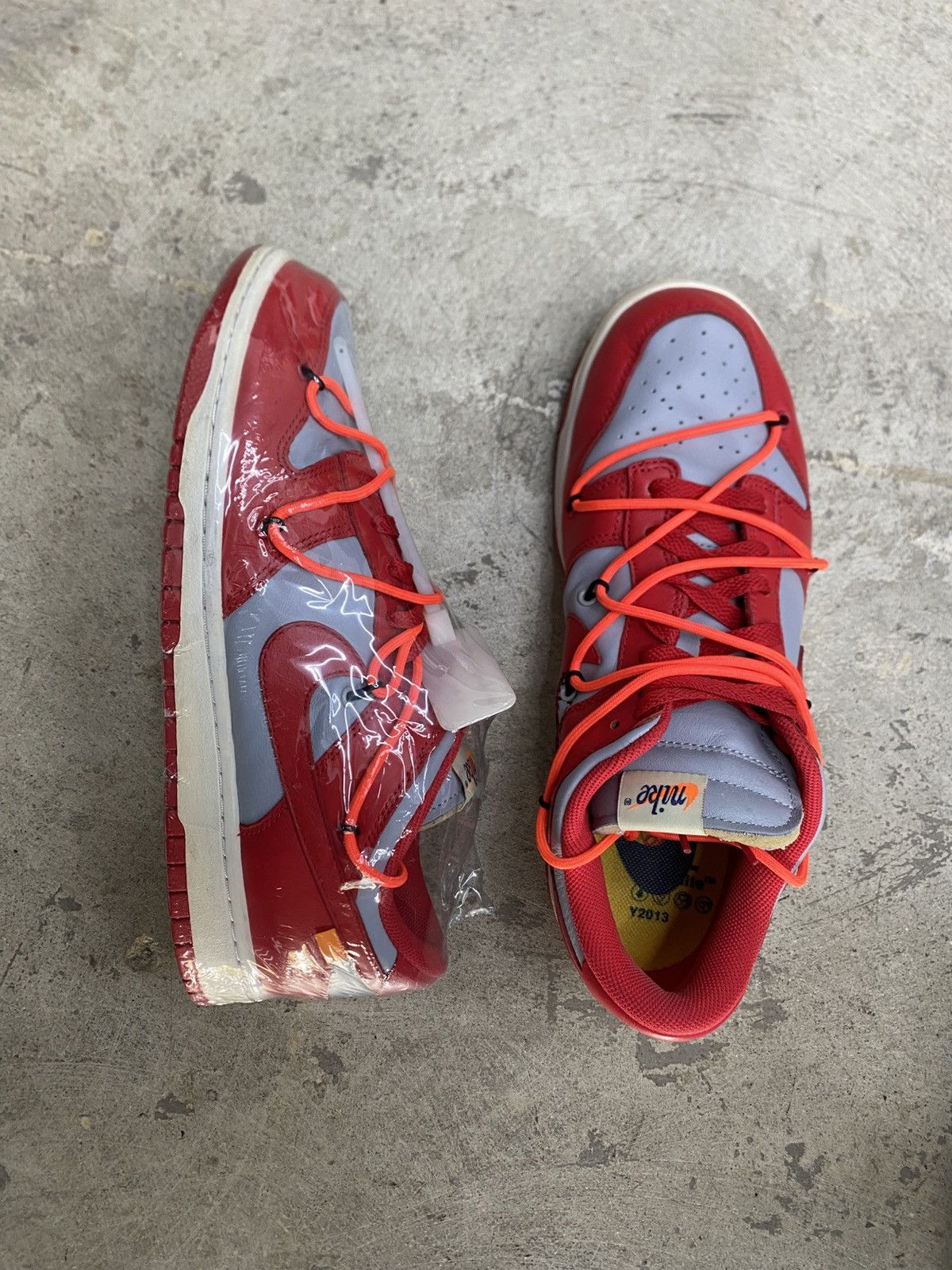 Nike × Off-White Nike Off White University Red Dunk Low Size US 10.5 / EU 43-44 - 8 Thumbnail