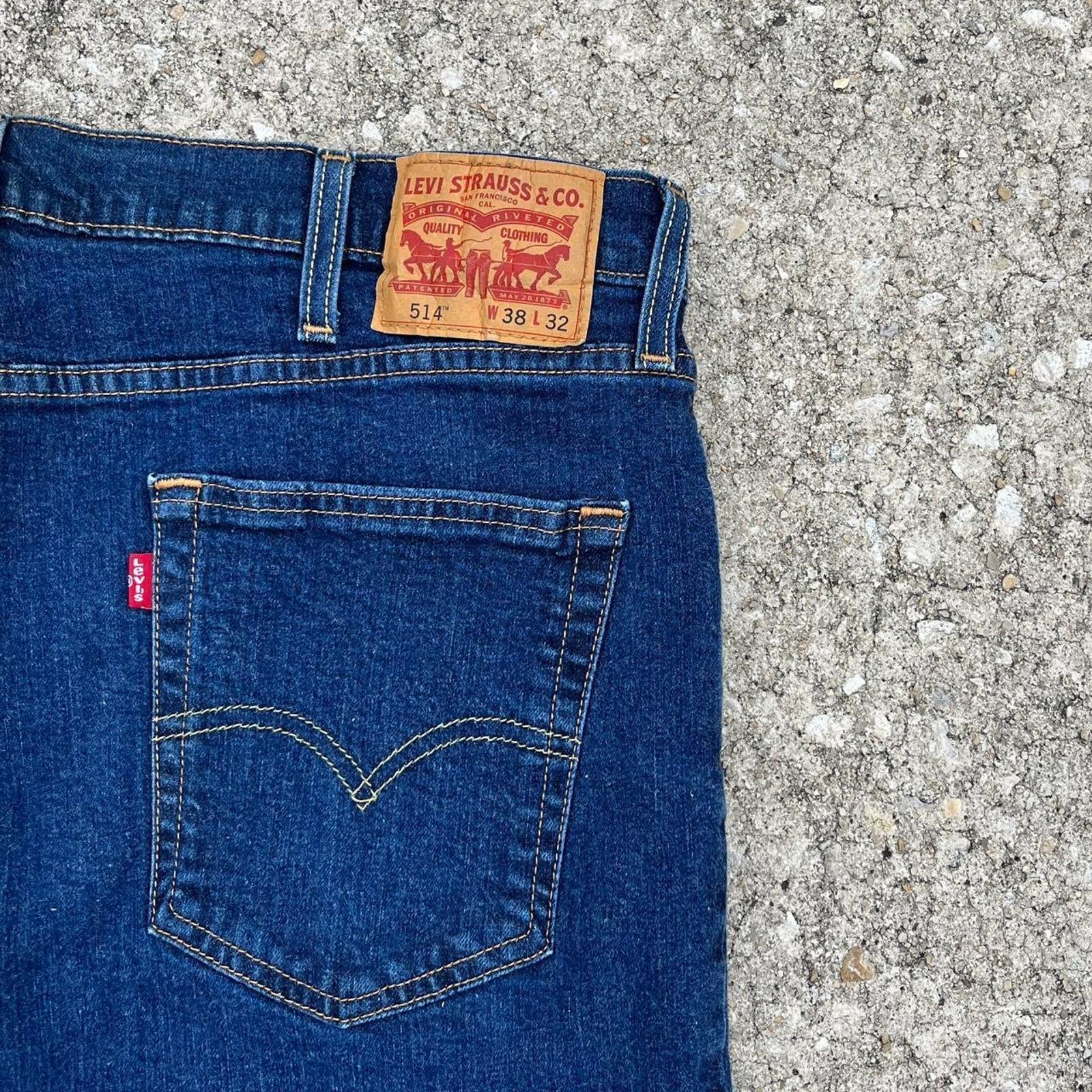 Levi's × Levi's Vintage Clothing × Vintage Crazy Y2K Levi’s 514 Essential Dark Wash Denim Jeans Size US 38 / EU 54 - 3 Thumbnail