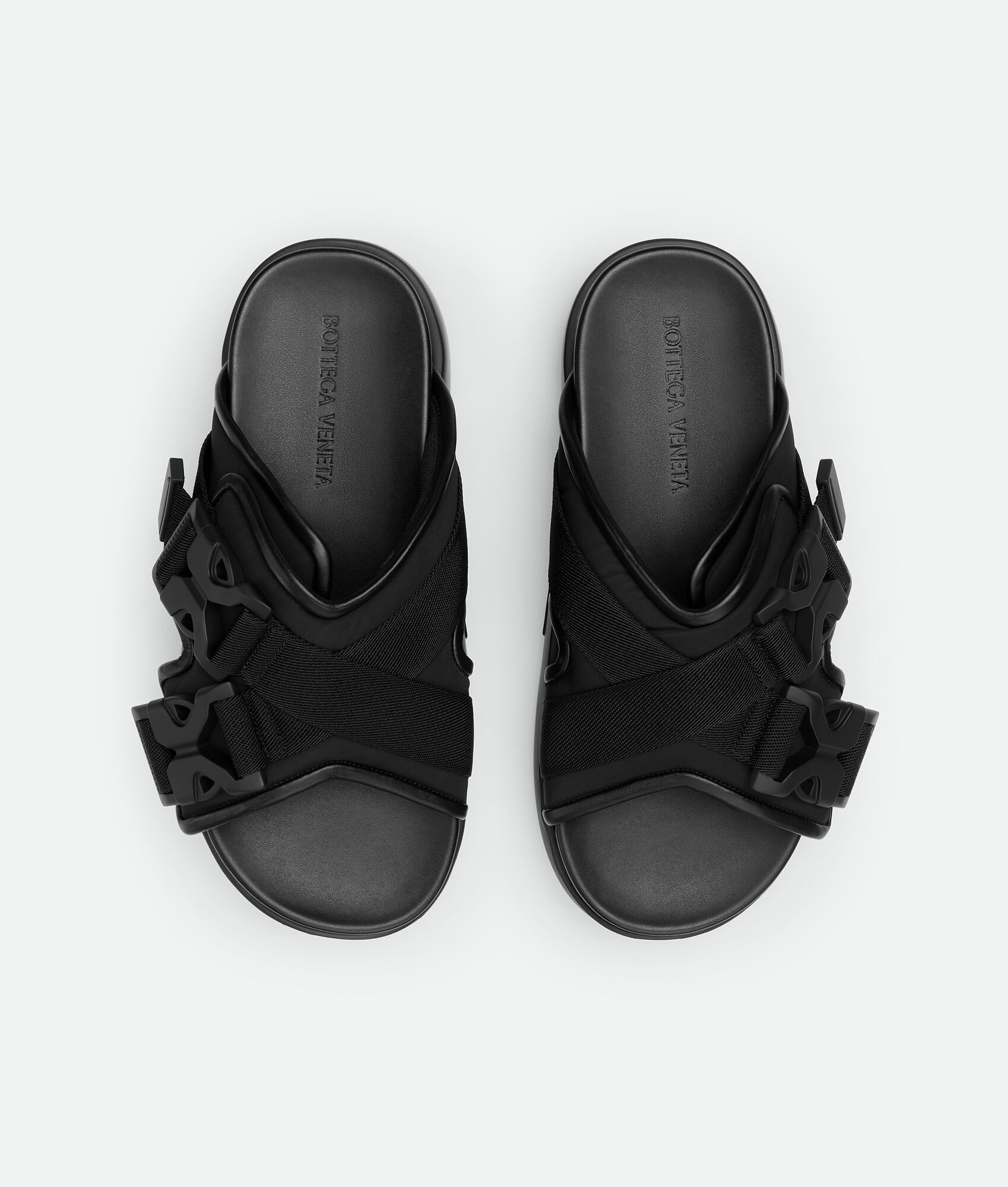 Bottega Veneta o1n1vont0525 Snap Slide Sandals in Black Size US 11 / IT 41 - 4 Thumbnail