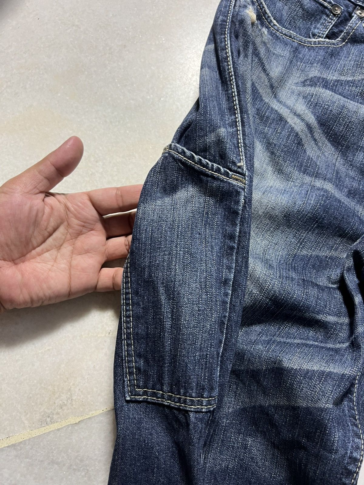 Levi's 💥Baggy💥Vintage Levis 203 Carpenter Washed Distressed Jeans Size US 35 - 8 Thumbnail