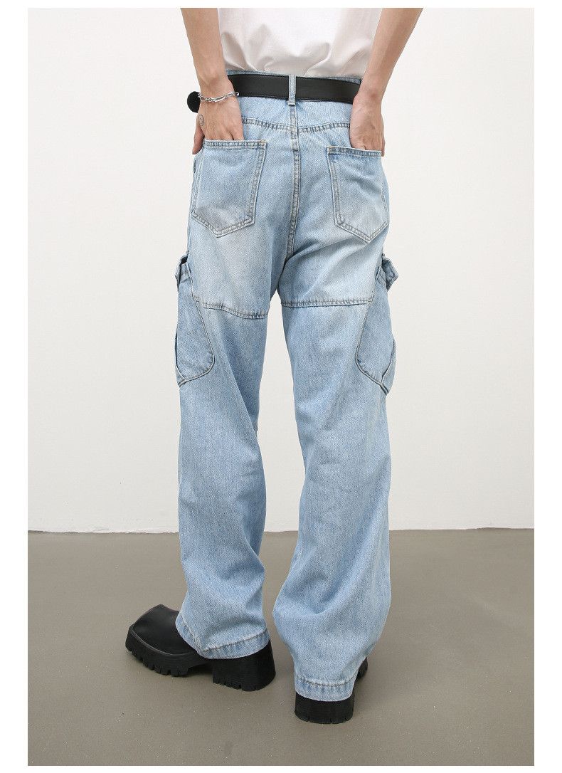 Japanese Brand × Jean Men's loose straight-leg large pocket work jeans Size US 32 / EU 48 - 2 Thumbnail