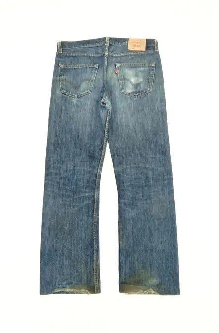 Levi's × Vintage Vintage Levis 501 Straight Leg Distressed Jeans 34x31 Size US 32 / EU 48 - 2 Thumbnail