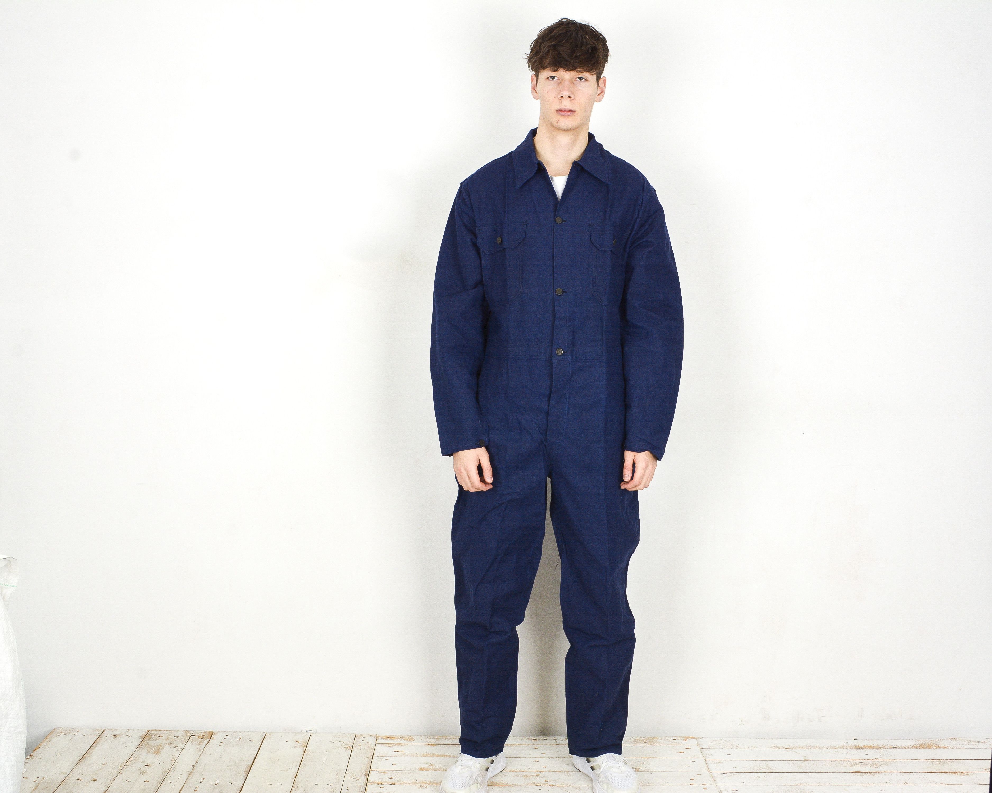 Vintage Sanfor Swedish Men's XL Worker Jumpsuit Boilersuit Overalls Size US 36 / EU 52 - 1 Thumbnail