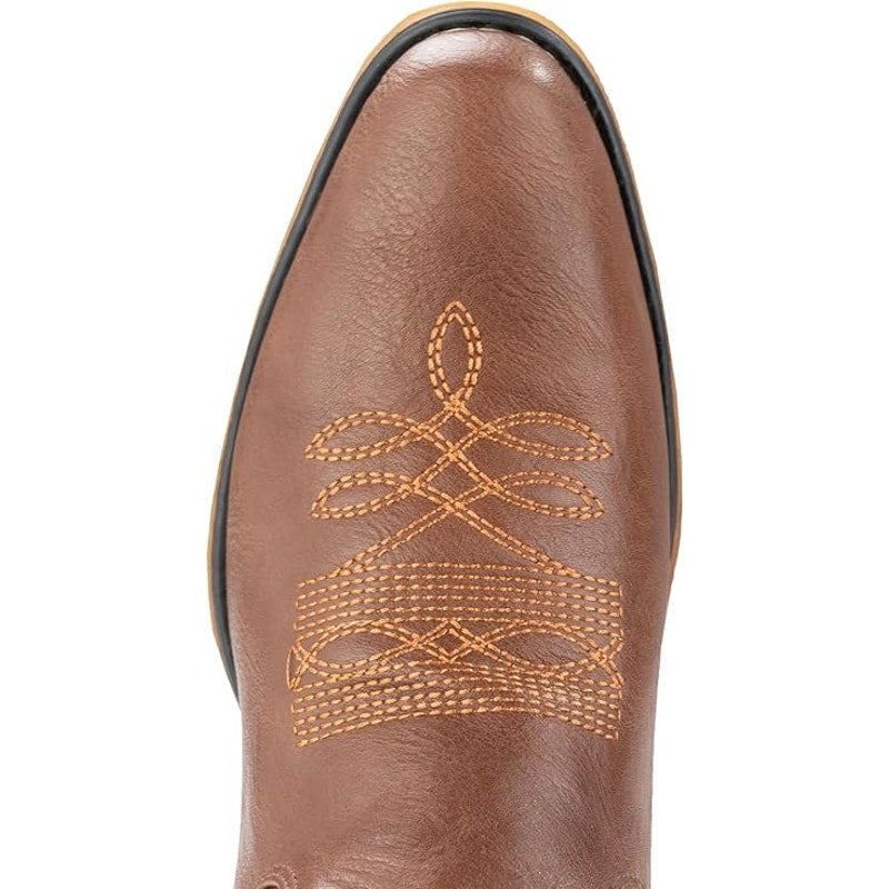 Other IUV Women's 8 Brown Faux Leather Embroidered Cowboy Boots Size US 8 / IT 38 - 3 Thumbnail