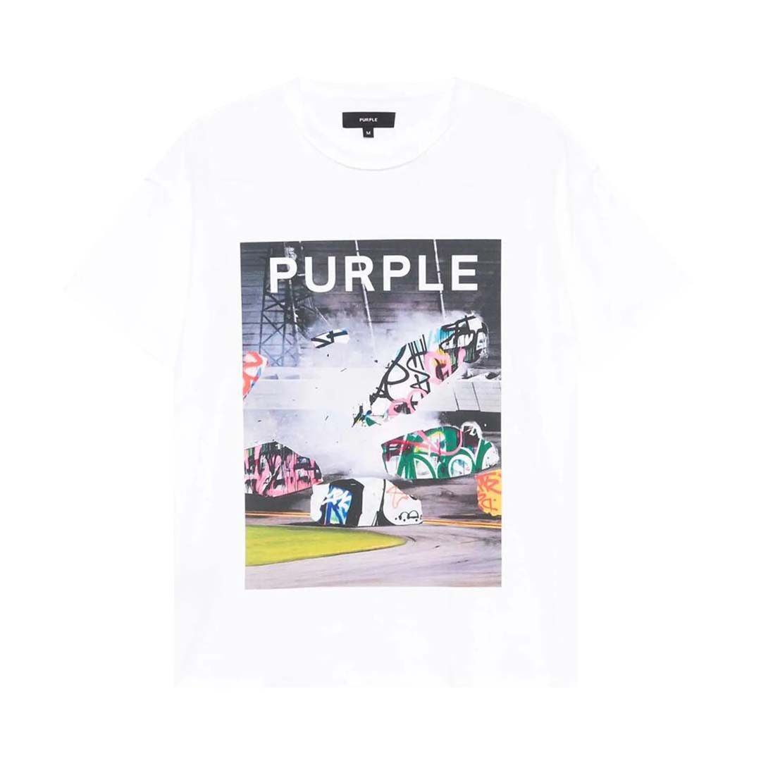 Purple Brand Cars Inside Out Brilliant White Tee Size US XL / EU 56 / 4 - 1 Preview