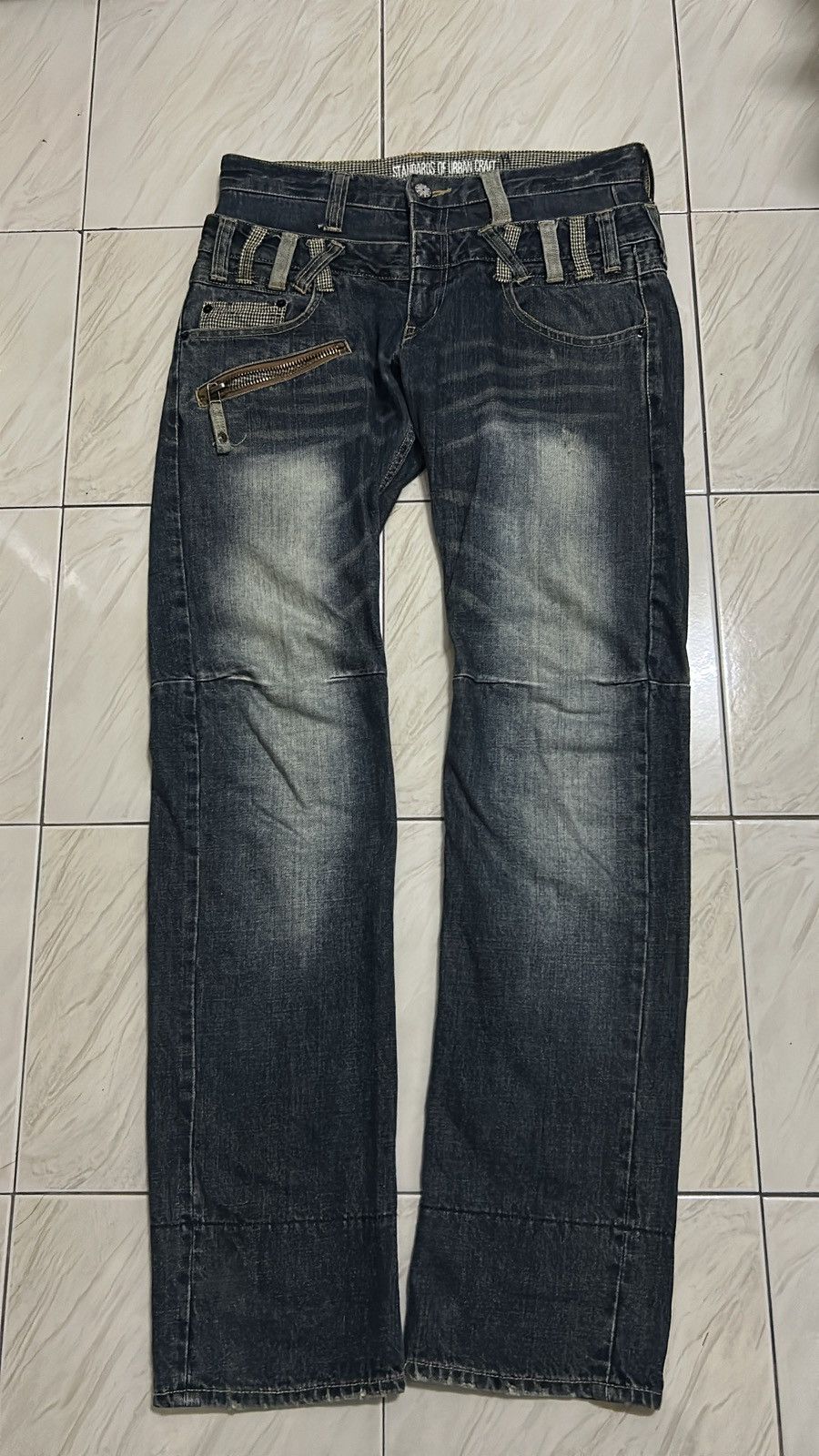 If Six Was Nine × Japanese Brand × Le Grande Bleu (L.G.B.) Standards of Urban Craft Double Waist Denim Jeans Size US 32 / EU 48 - 1 Thumbnail
