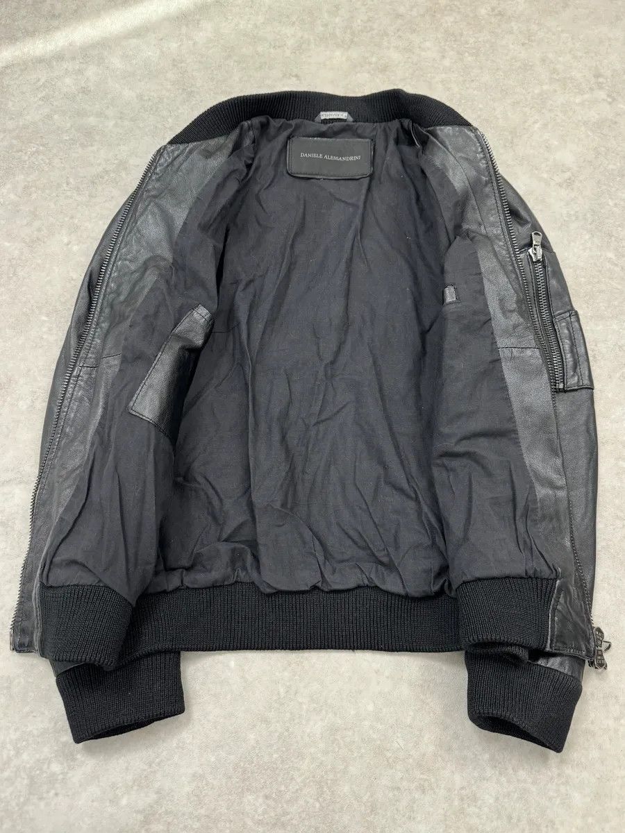 Daniele Alessandrini Daniele Alessandrini Black Bomber Leather Jacket Size US S / EU 44-46 / 1 - 8 Thumbnail