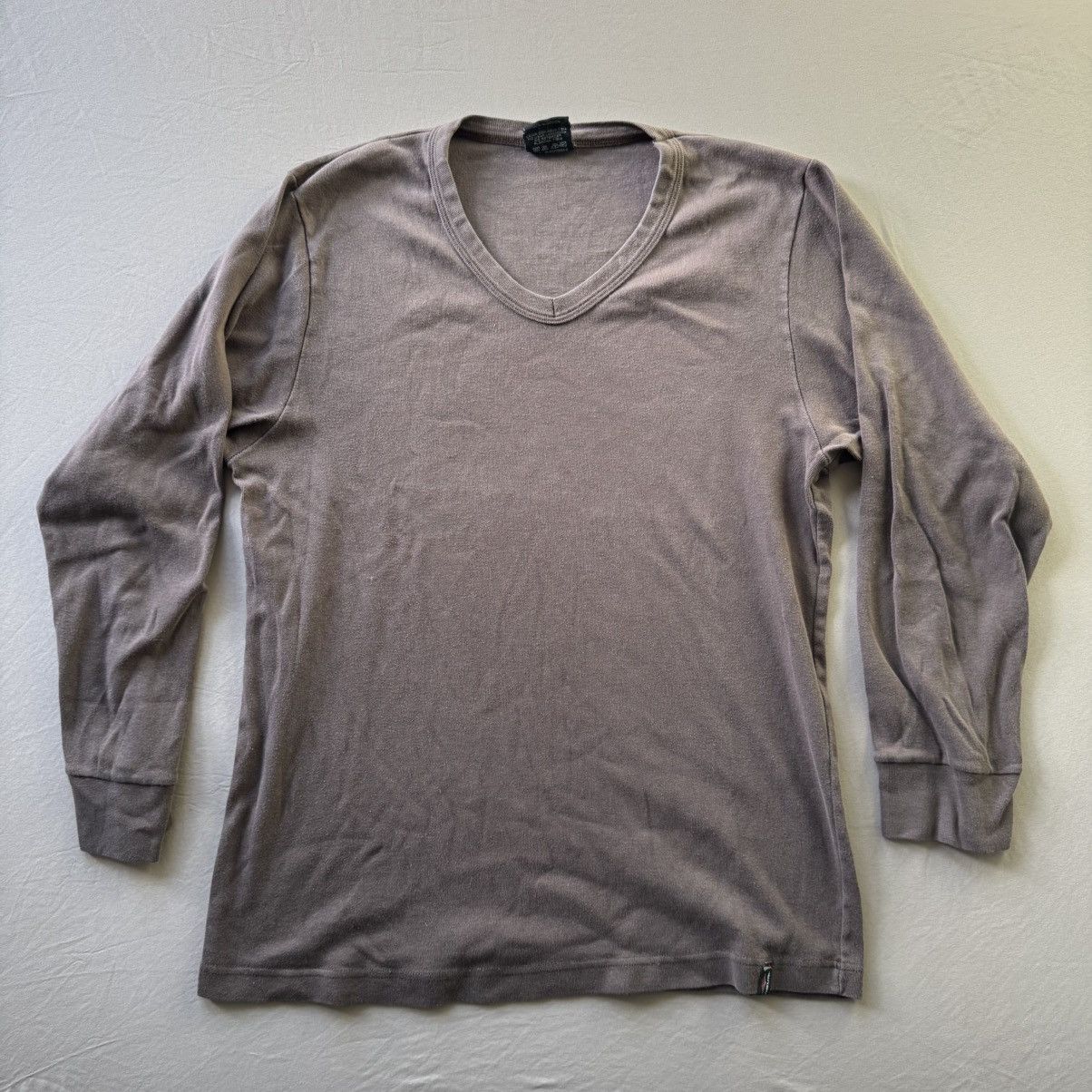 Visual Vintage Visual Long Sleeve Cotton V-Neck Tee Size US XXL / EU 58 / 5 - 1 Thumbnail