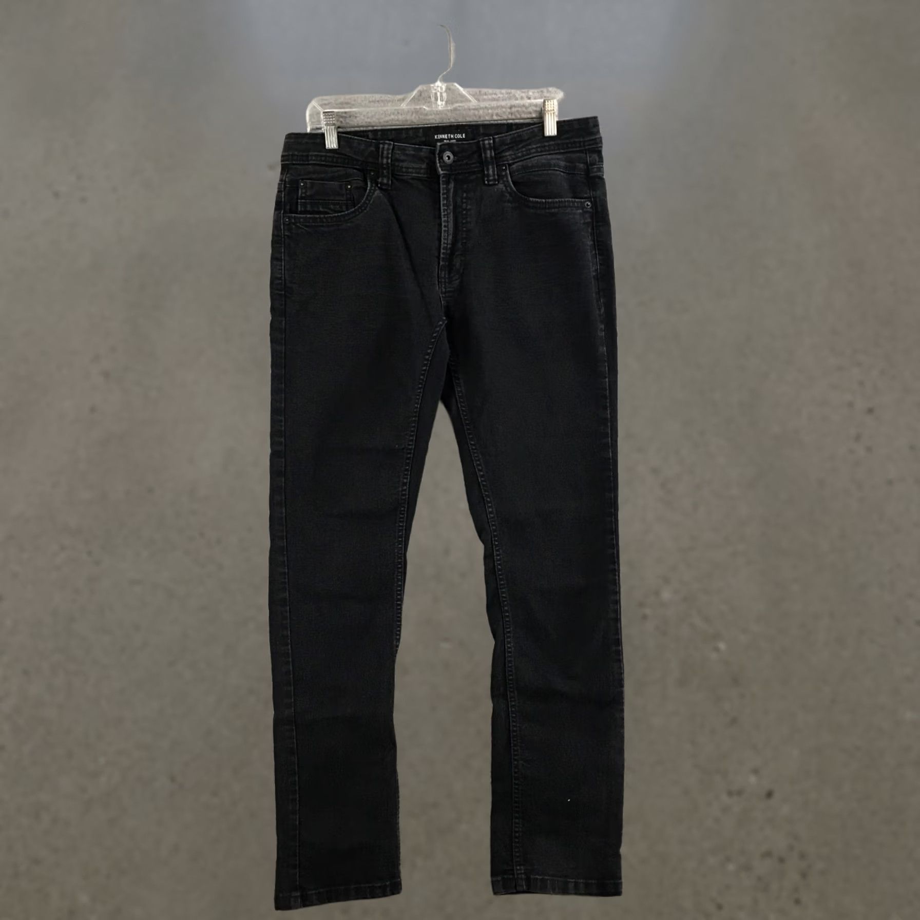 Kenneth Cole Kenneth Cole Jeans Mens 32x32 Skinny Mid Rise 5 Pockets Zip Fly Black Casual Size US 32 / EU 48 - 1 Thumbnail