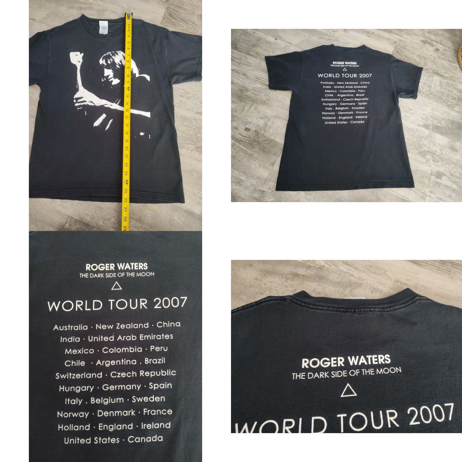 Delta VINTAGE 2007 Pink Floyd Roger Waters Concert Tour Shirt Mens Medium Black Graphic Print double-sided Size US M / EU 48-50 / 2 - 8 Thumbnail