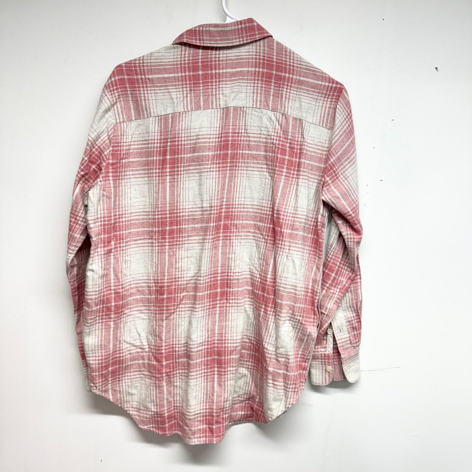 Madewell Madewell Pink Cream Plaid Flannel Button Up Shirt Size XXS Size XXS / US 00 / IT 34 - 4 Thumbnail