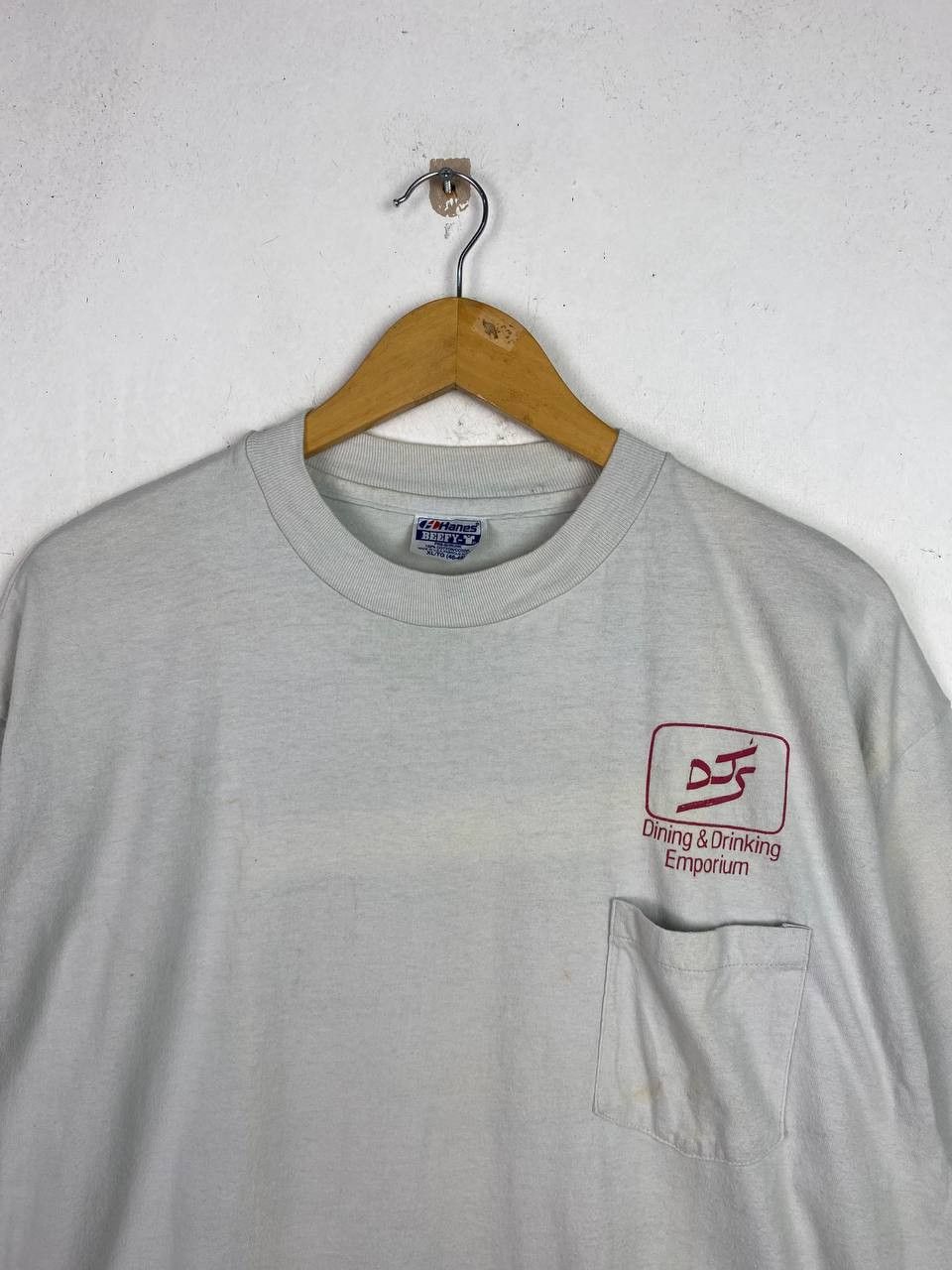 Vintage vintage 80s hanes doug fisher 88 tee single pocket tee Size US XL / EU 56 / 4 - 5 Thumbnail