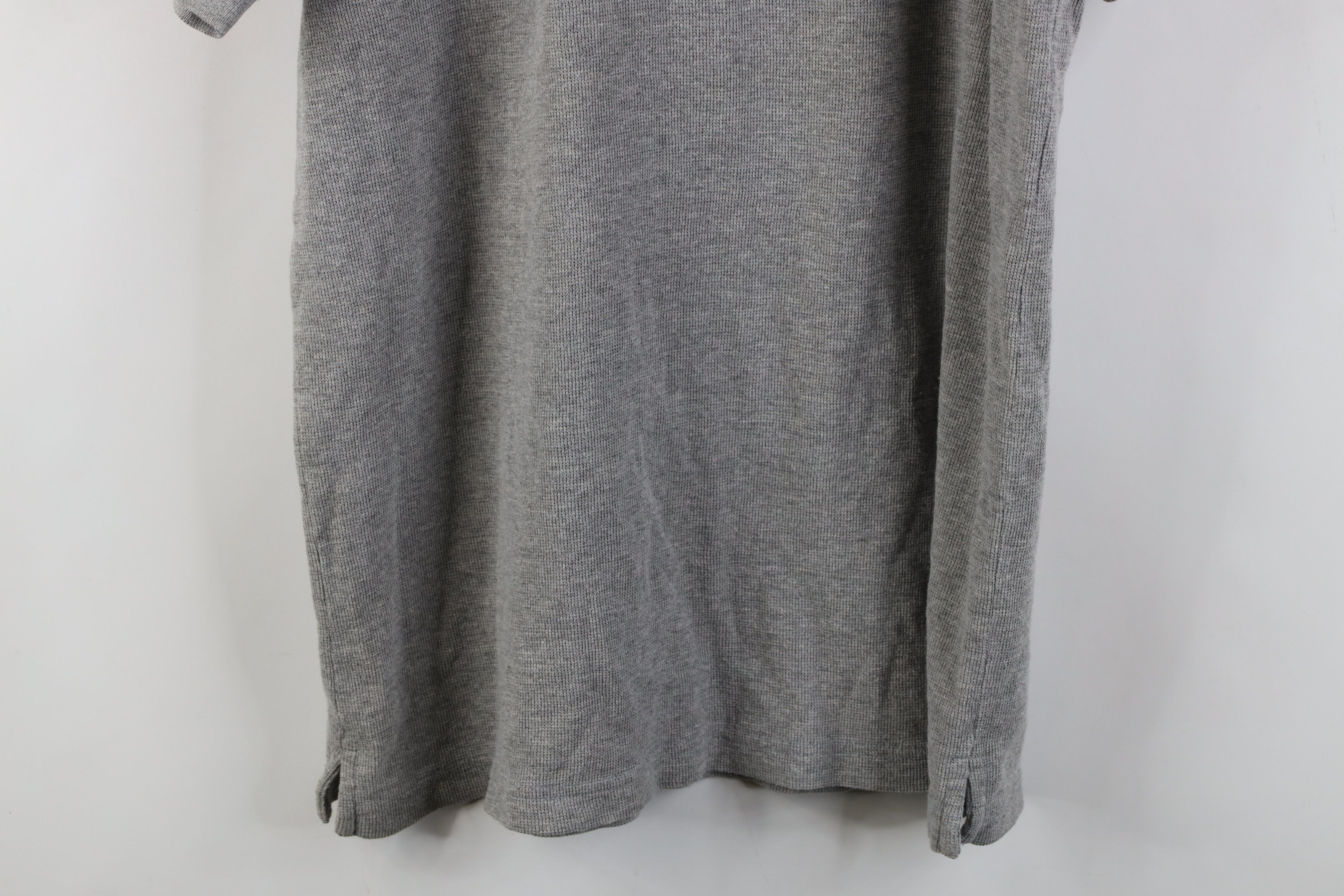 Vintage Vintage 90s Streetwear Waffle Knit Golf Polo Shirt Gray Size US L / EU 52-54 / 3 - 13 Thumbnail