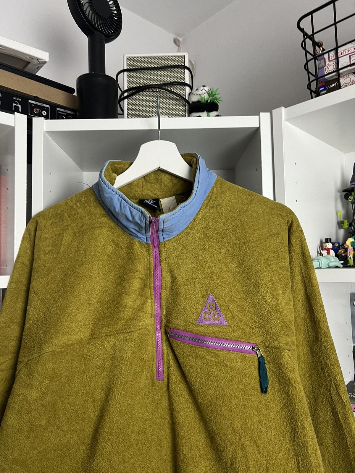 Nike ACG × Vintage RARE! Vintage 80s NIKE ACG 1/4 zip fleece sweatshirt gorpcore Size US L / EU 52-54 / 3 - 4 Thumbnail
