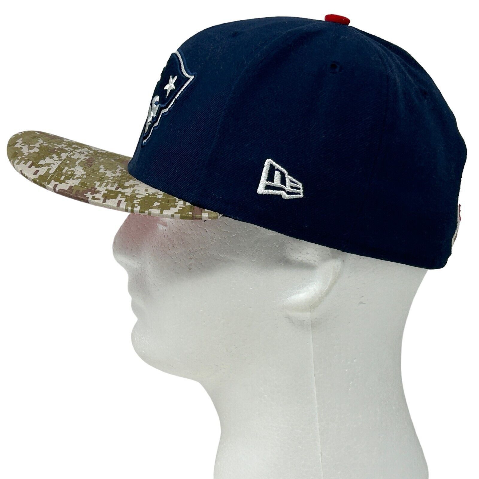 New Era New England Patriots Hat Baseball Cap Blue New Era NFL 7 1/4 Size ONE SIZE - 6 Thumbnail