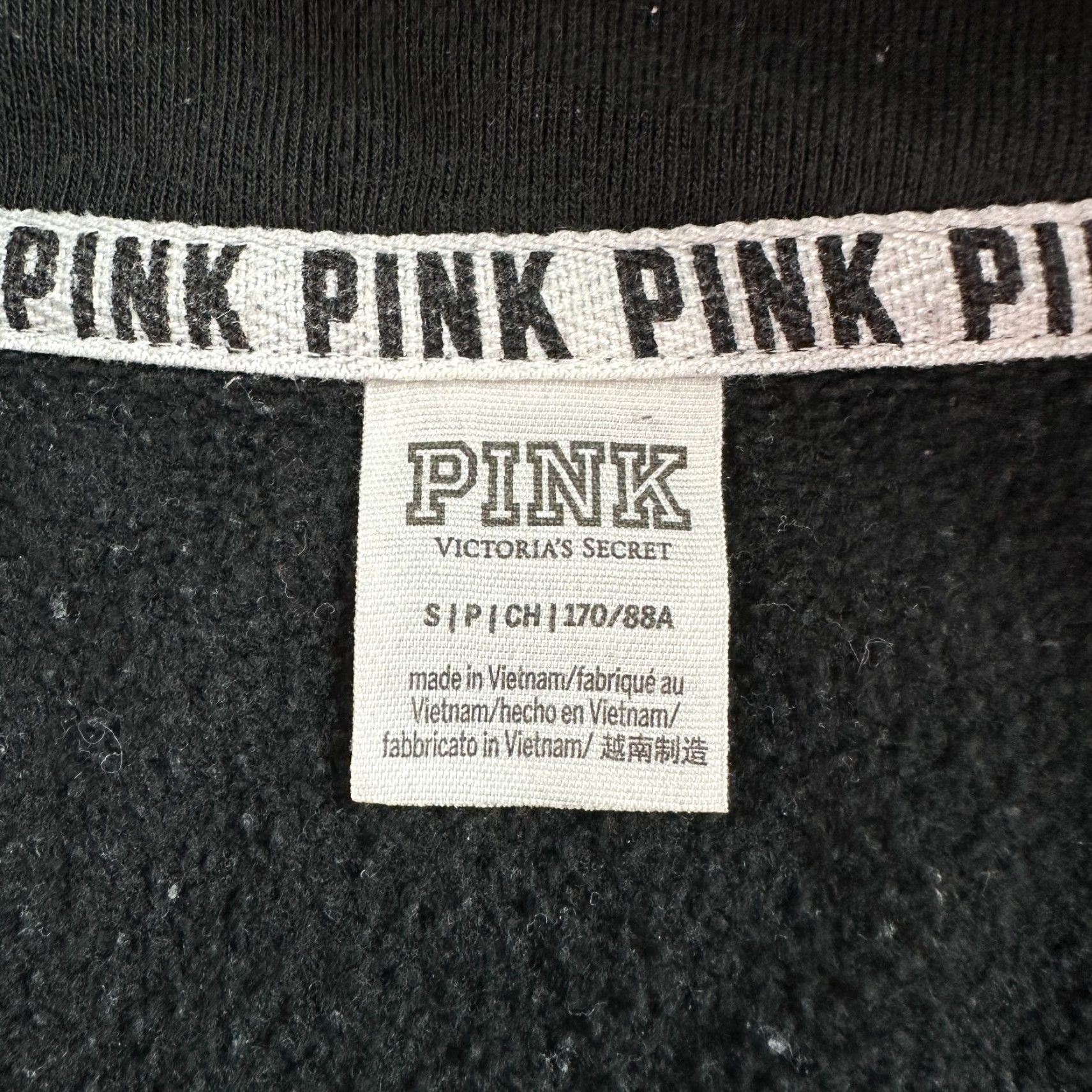 Victoria's Secret Victoria's Secret PINK Sweater Womens Small Black Pullover Sweatshirt Logo 1/4 Zip Casual Knit Touches-None Size S / US 4 / IT 40 - 7 Thumbnail