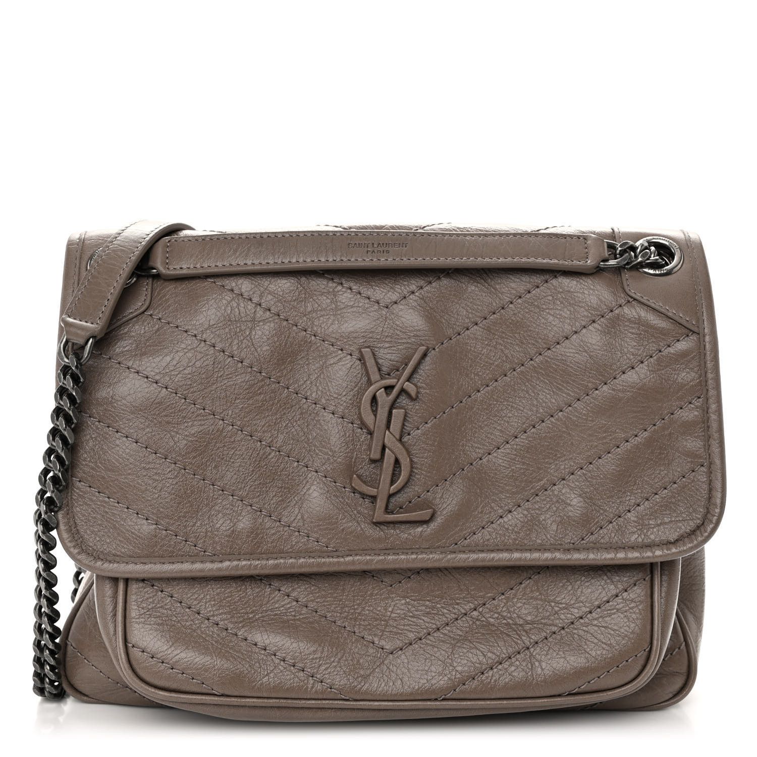 Saint Laurent Paris o1b1hav110924 Size: OS / Niki Medium Leather Bag Dark Brown Size ONE SIZE - 1 Thumbnail