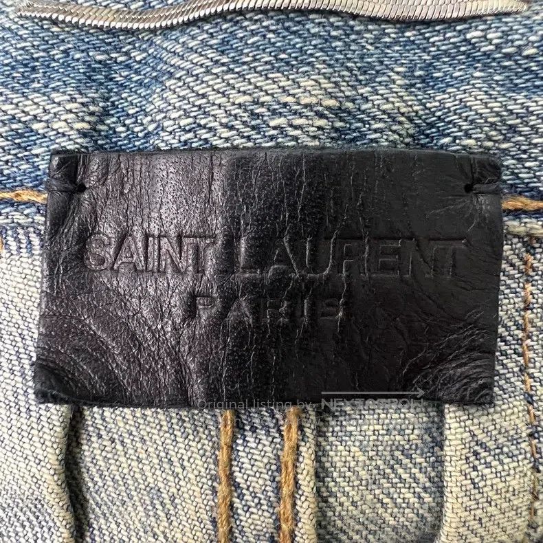 Saint Laurent Paris Saint Laurent Paris Washed distressed ripped men's blue je Size US 29 - 7 Thumbnail